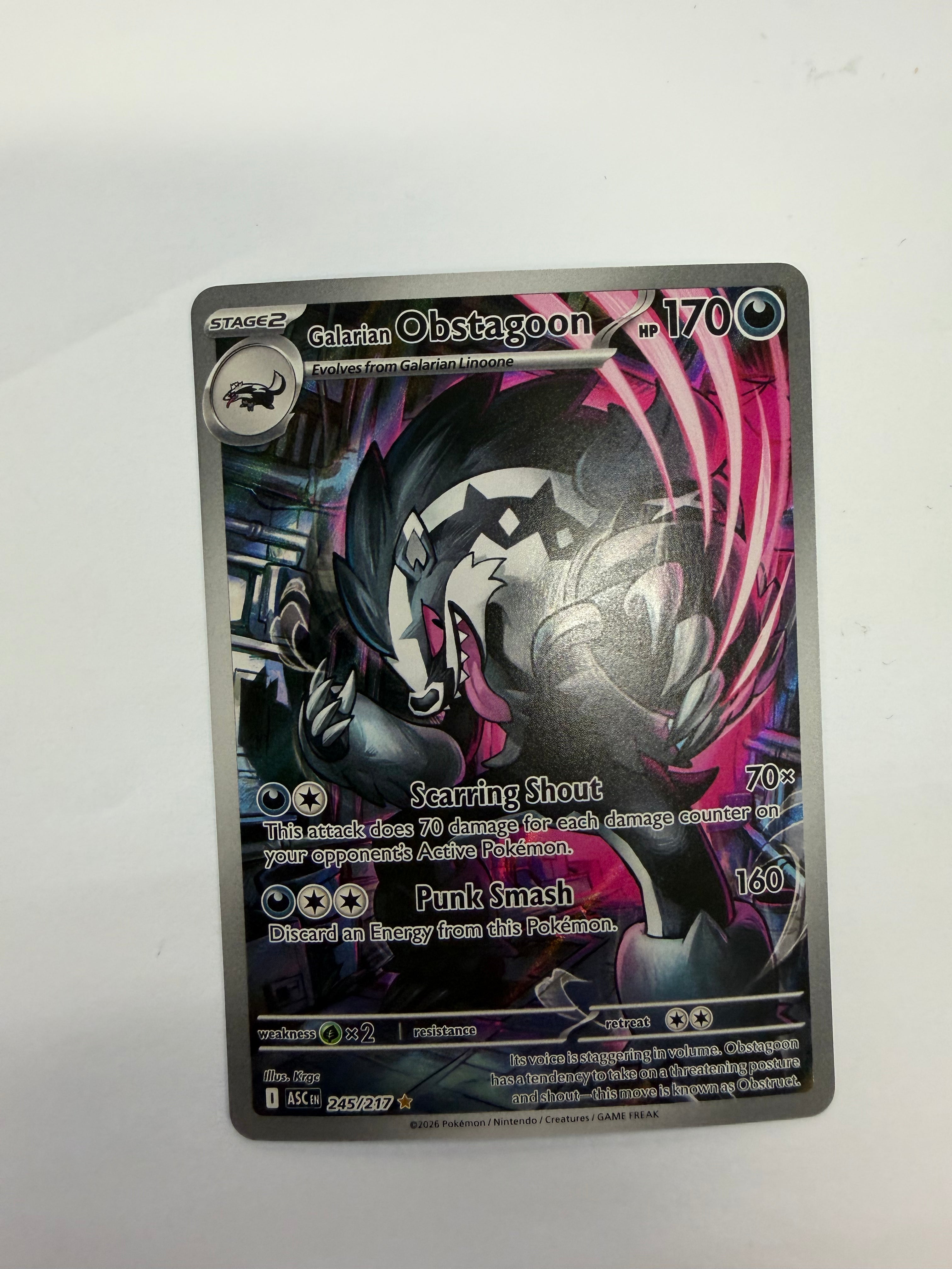 Pokémon TCG - Ascended Heroes Galarian Obstagoon 245/217 NM