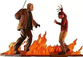 NECA Freddy vs Jason Statue Set