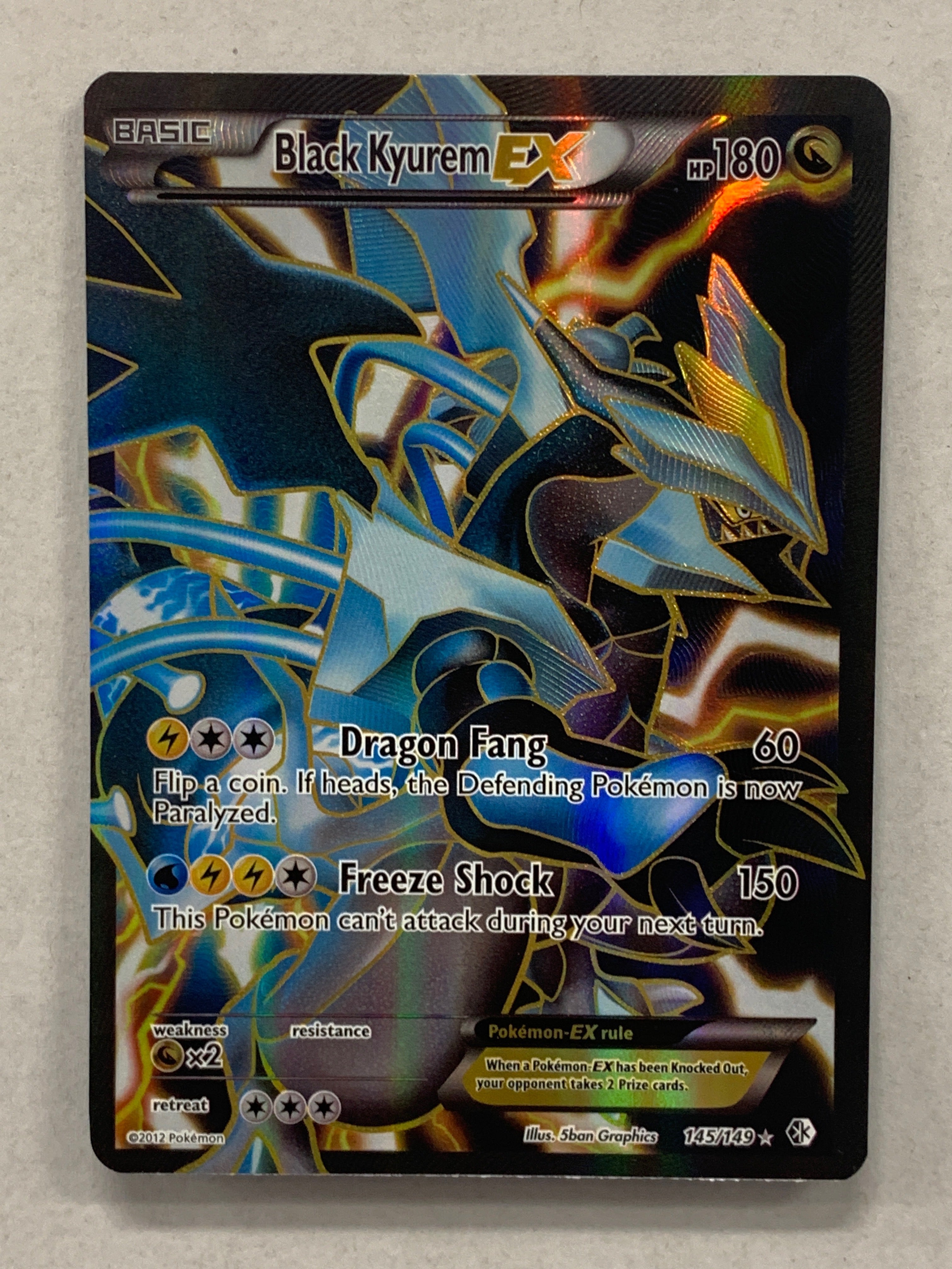 Pokémon TCG - Boundaries Crossed Black Kyurem EX 145/149 NM