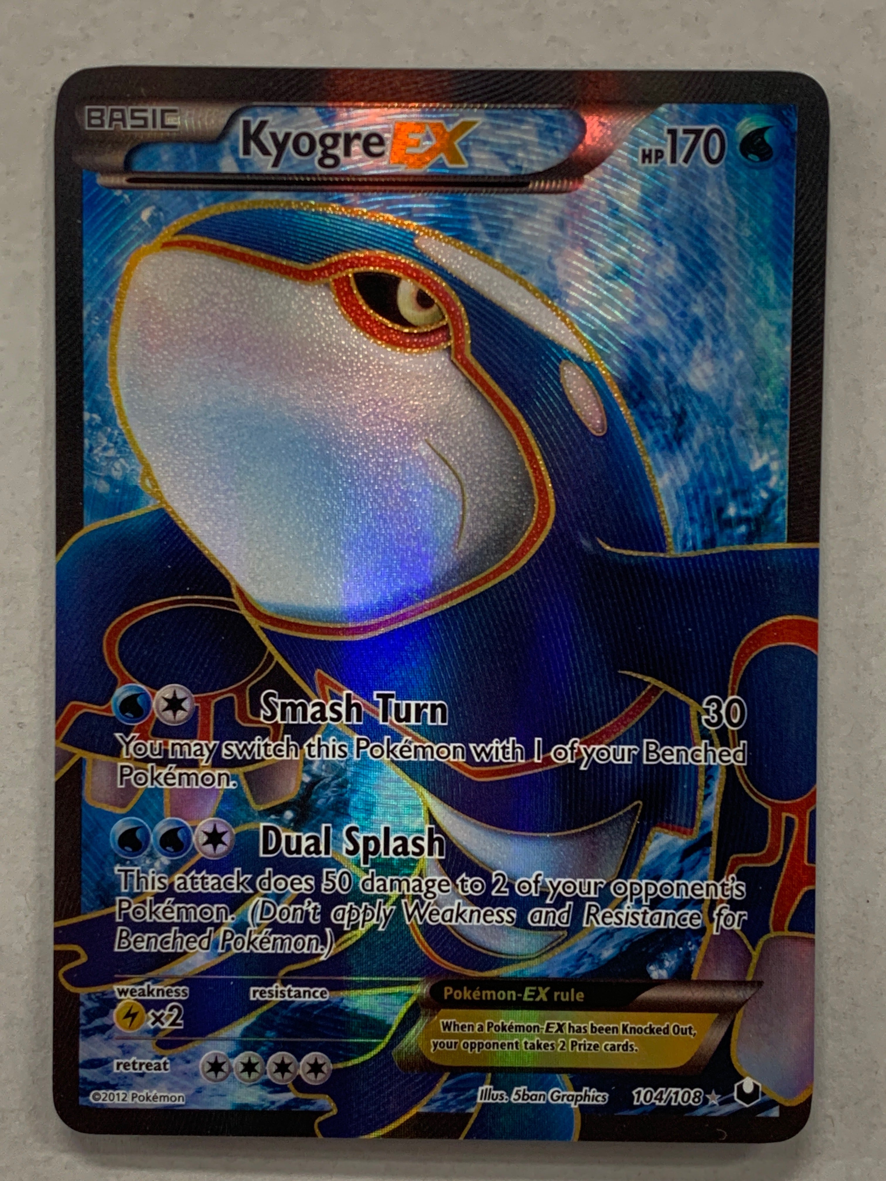 Pokémon TCG - Dark Explorers Kyogre EX 106/108 NM