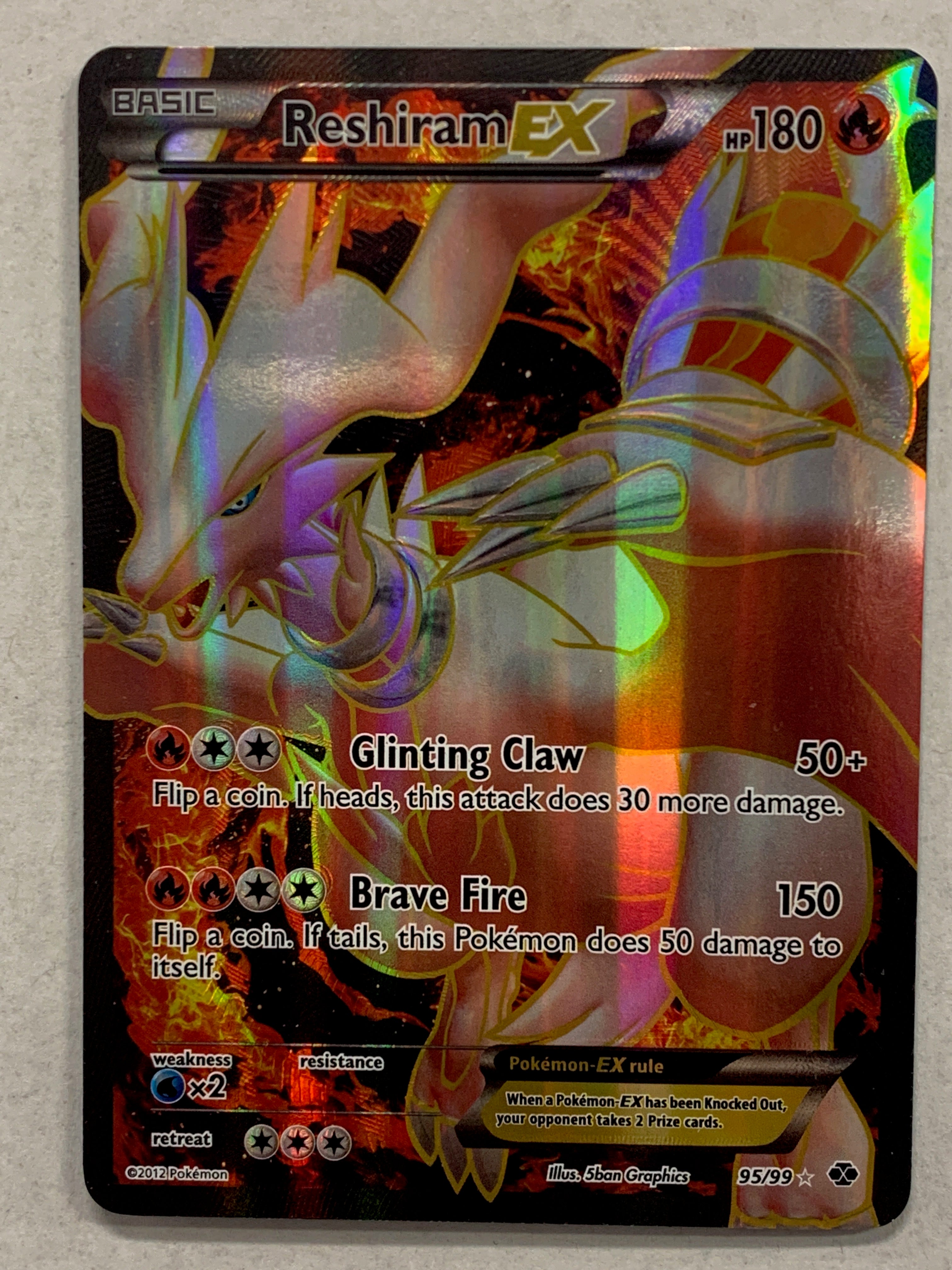 Pokémon TCG - Next Destinies Reshiram EX 95/99 NM
