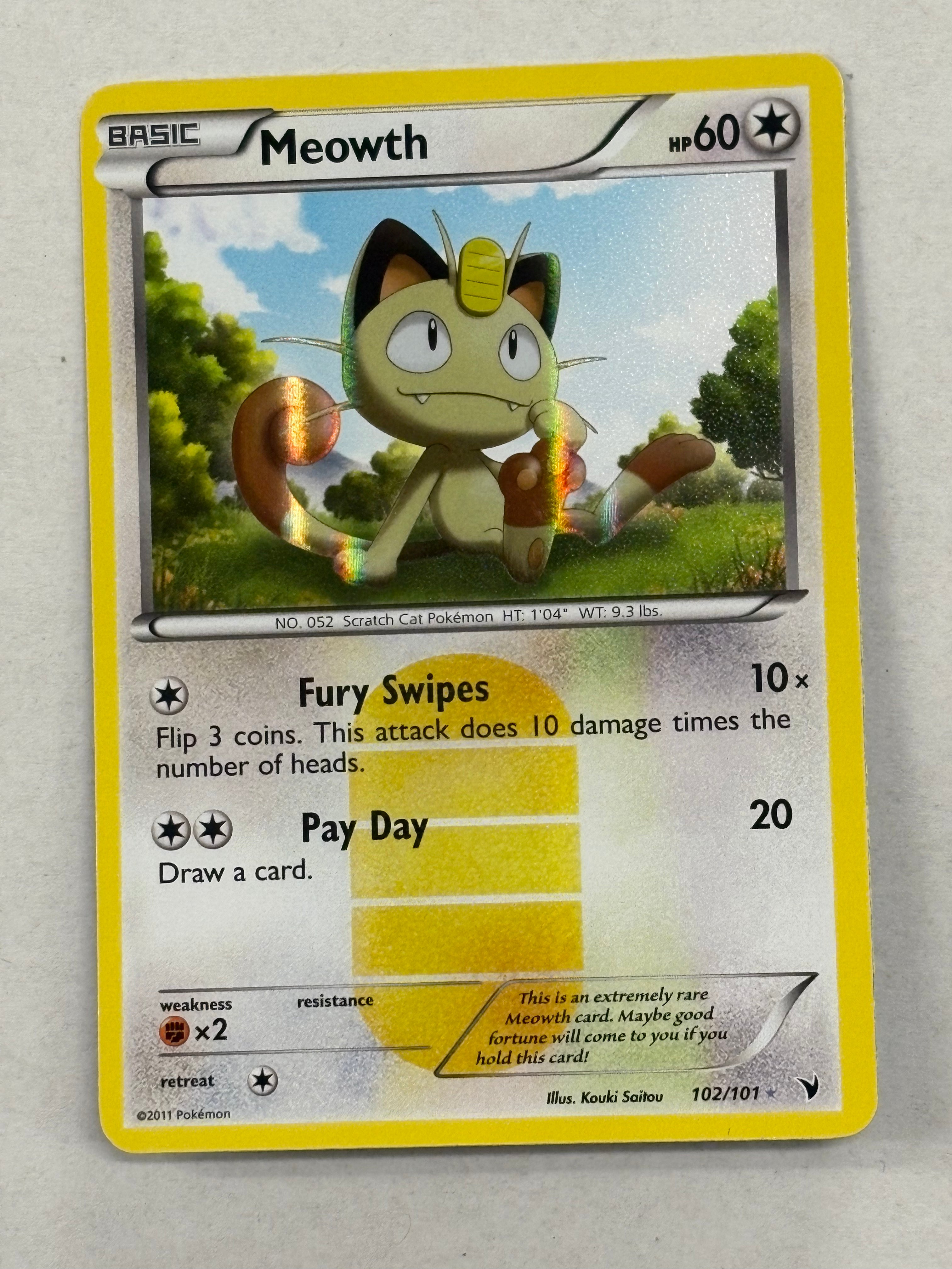 Pokémon TCG - Noble Victories Meowth 97/101 NM