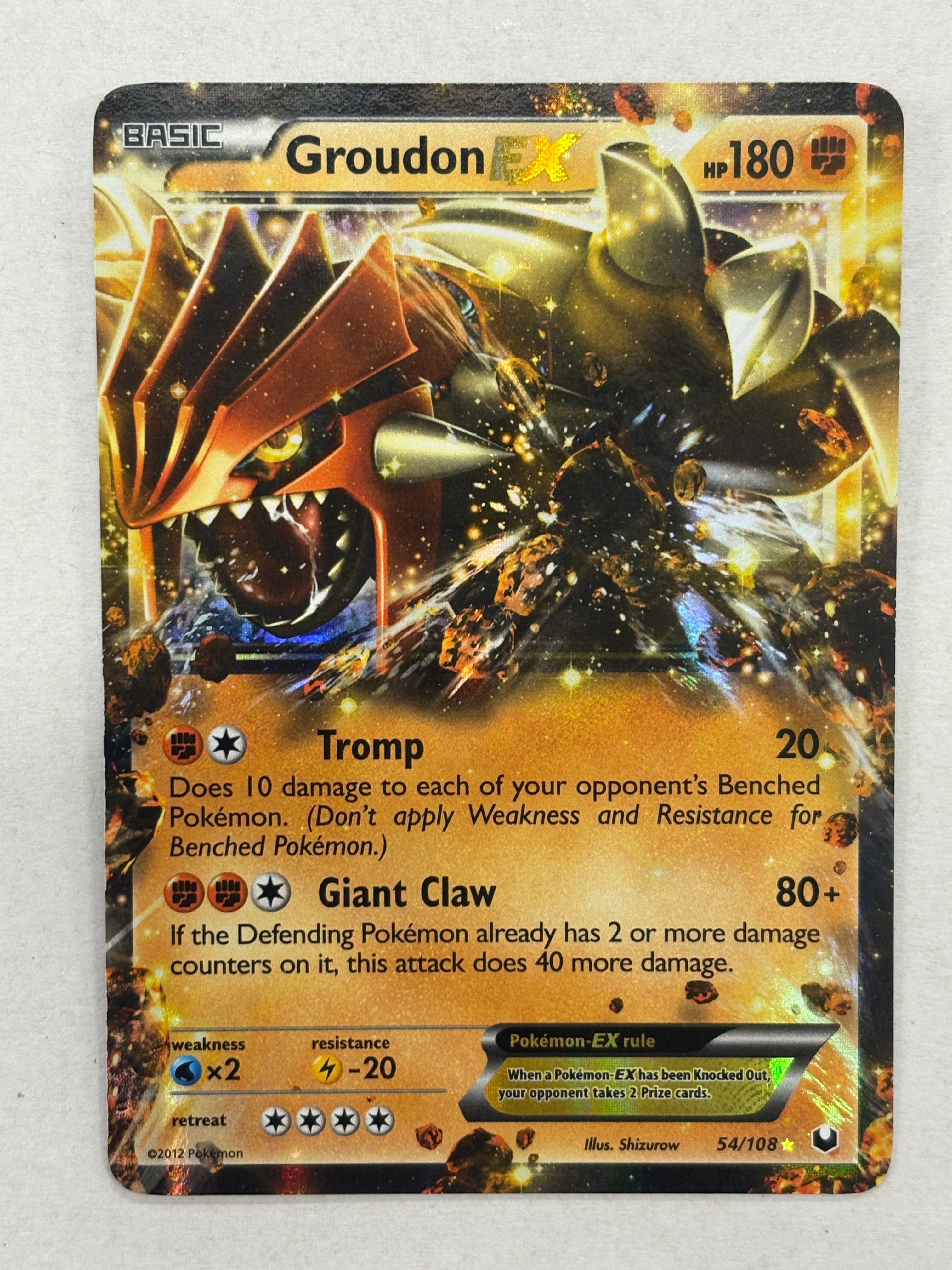 Pokémon TCG - Dark Explorers Groudon EX 54/108 NM