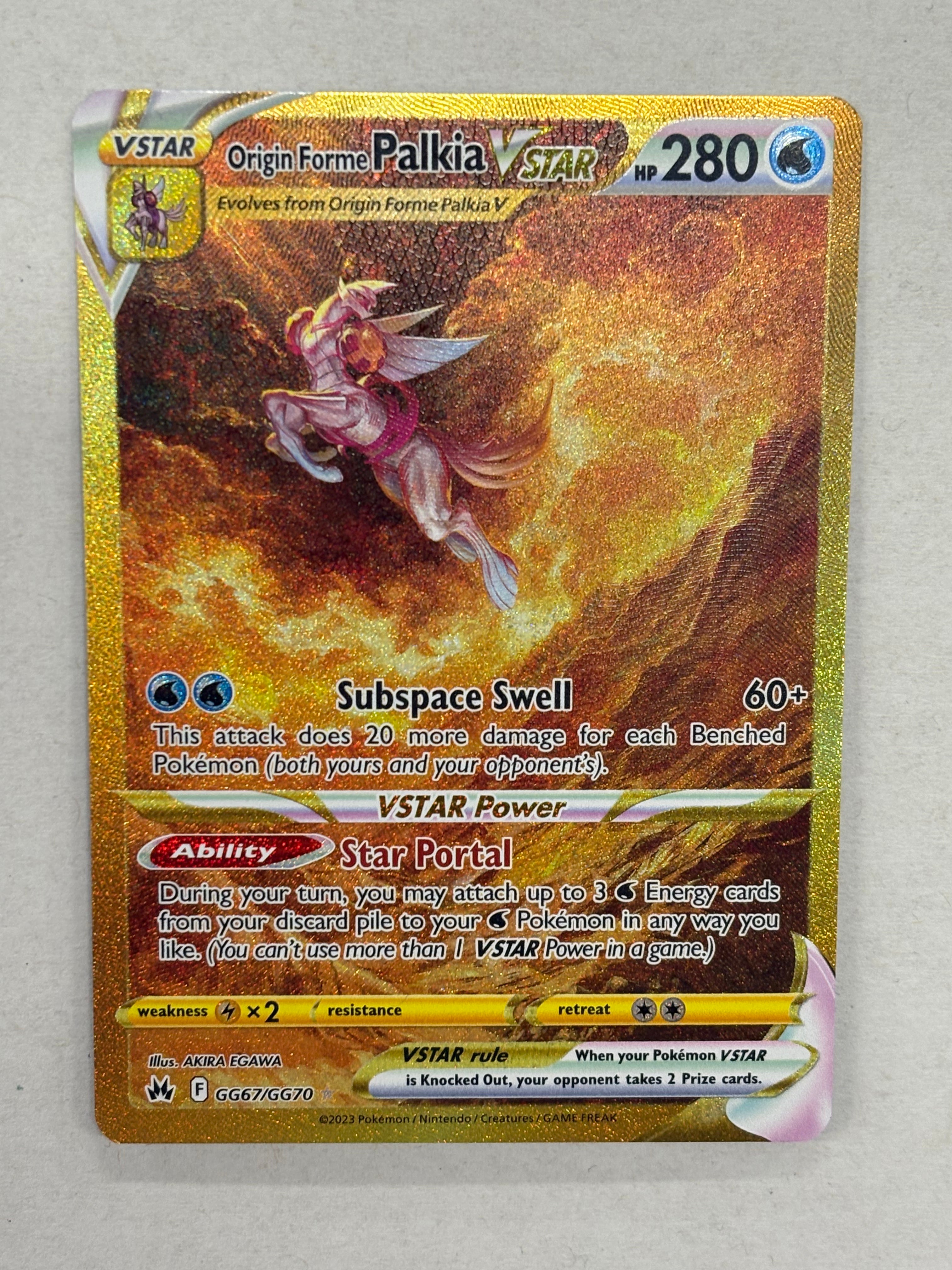 Pokémon TCG - Crown Zenith Origin Forme Palkia VStar GG67/GG70 NM