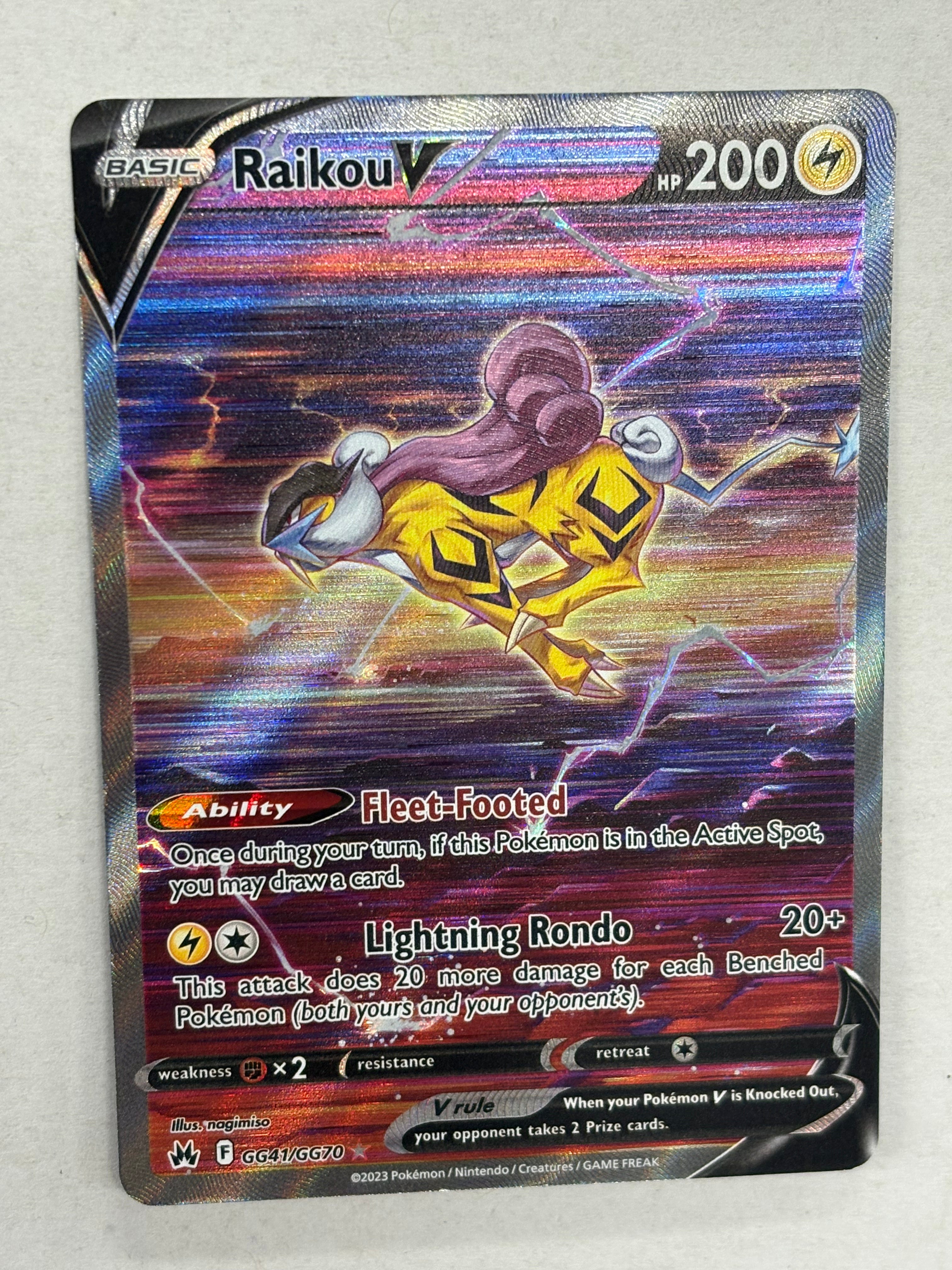 Pokémon TCG - Crown Zenith Raikou V GG41/GG70 NM