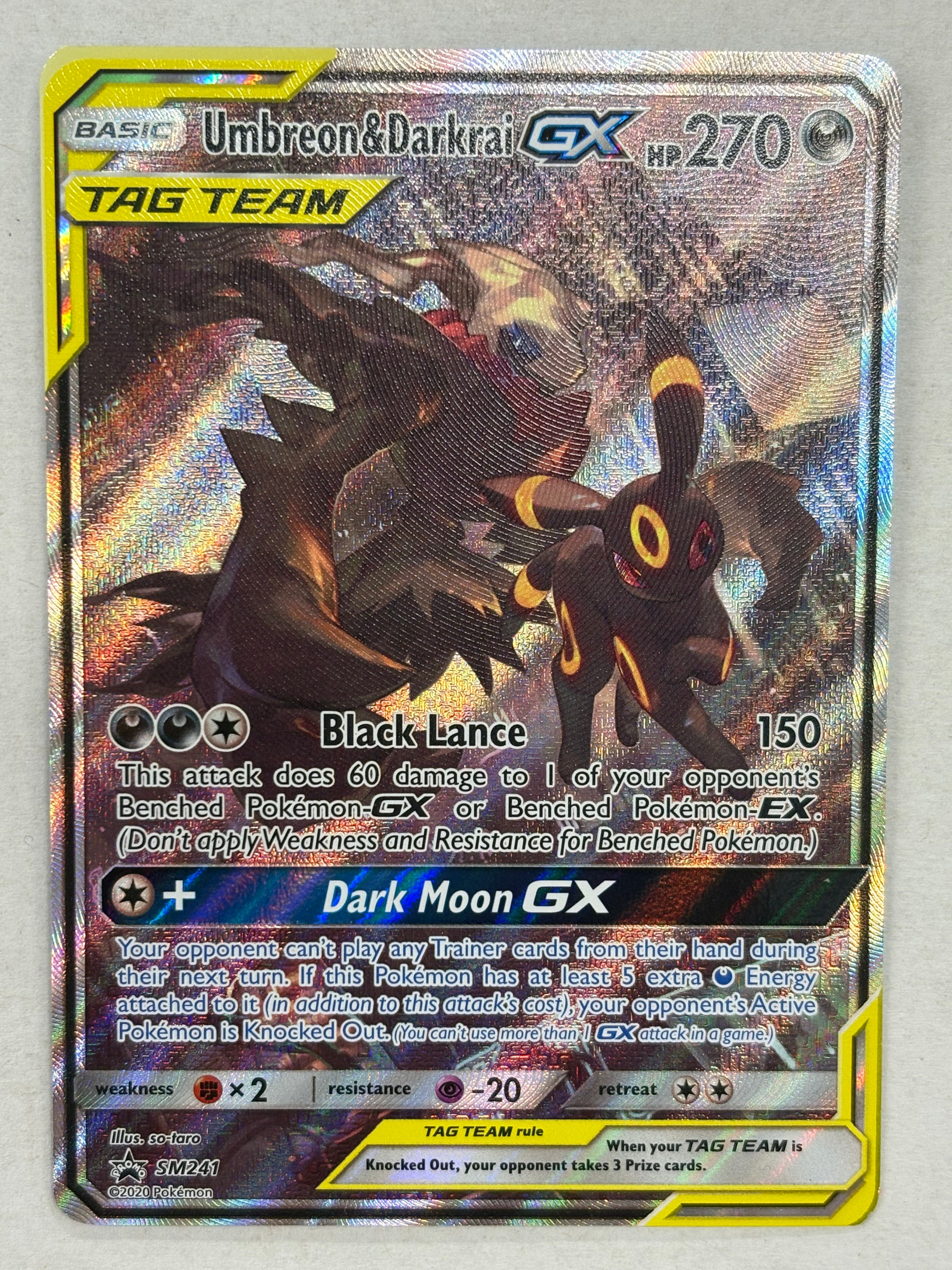 Pokémon TCG - Sun & Moon Promo Umbreon & Darkrai GX SM NM