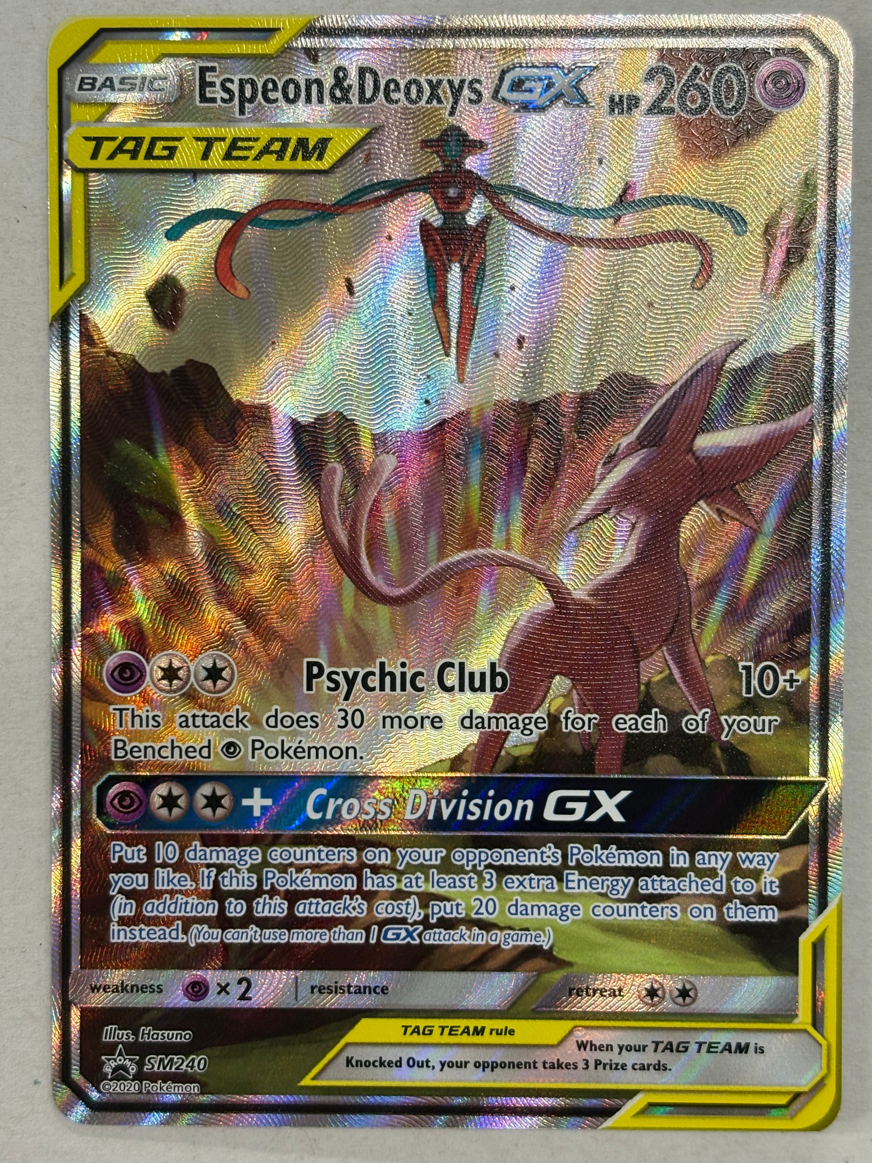 Pokémon TCG - Sun & Moon Promo Espeon & Deoxys GX SM240 NM
