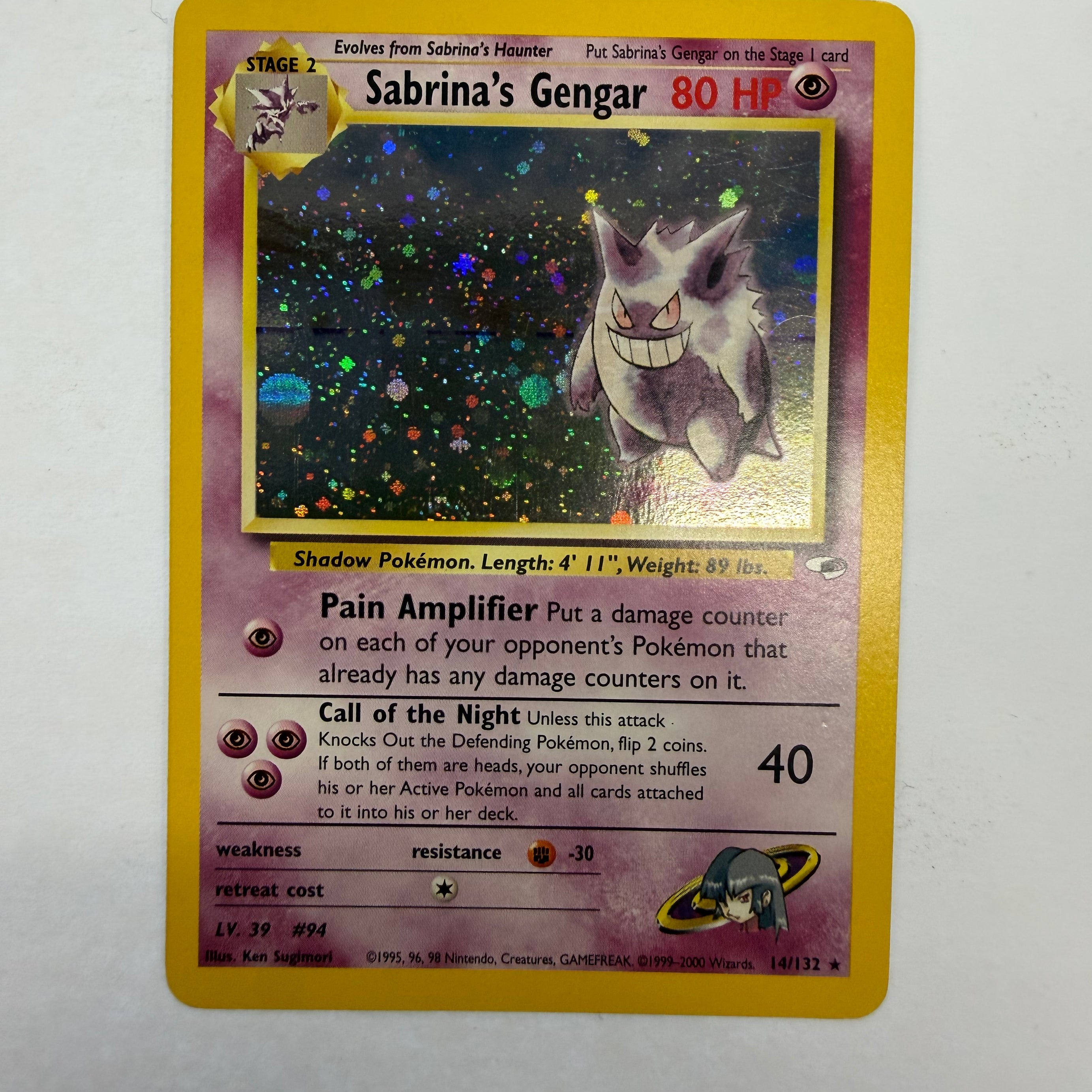Pokémon TCG - Gym Heroes Unlimited Sabrina's Gengar 14/132 NM