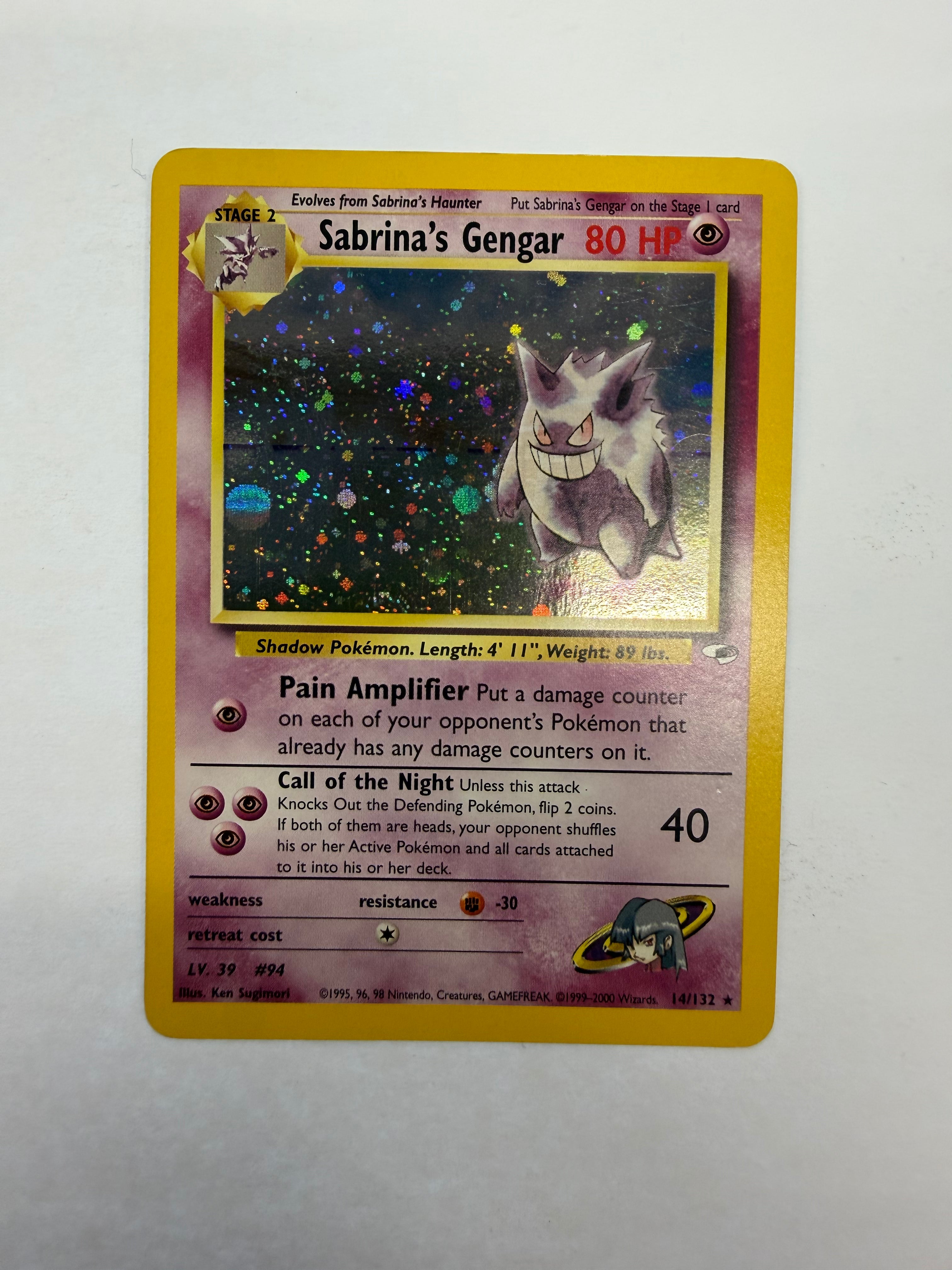 Pokémon TCG - Gym Heroes Unlimited Sabrina's Gengar 14/132 NM