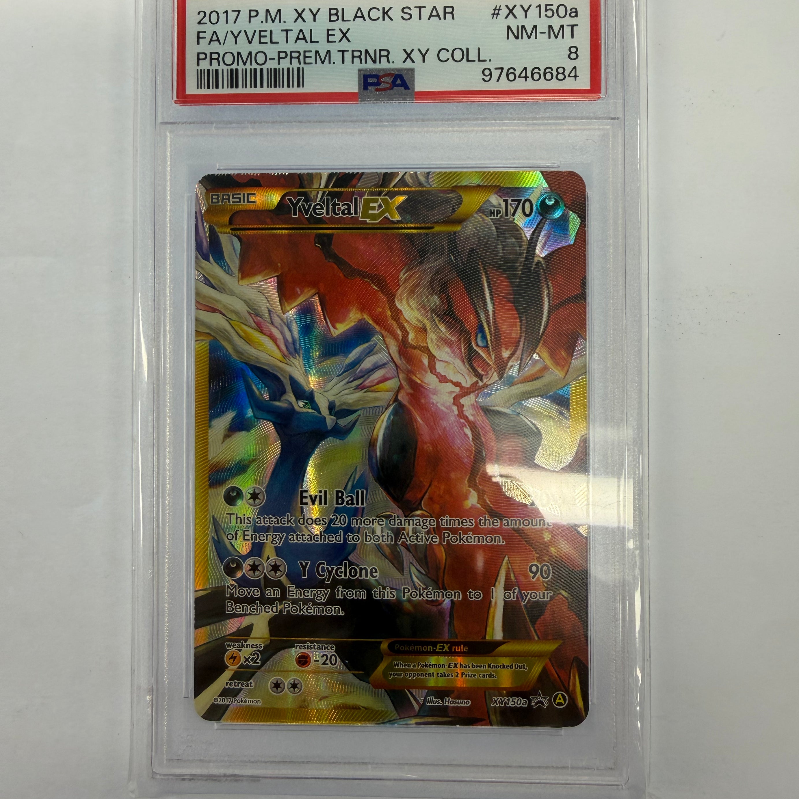 Pokémon TCG - PSA 8 NM-MT XY Promo Yveltal EX XY150a