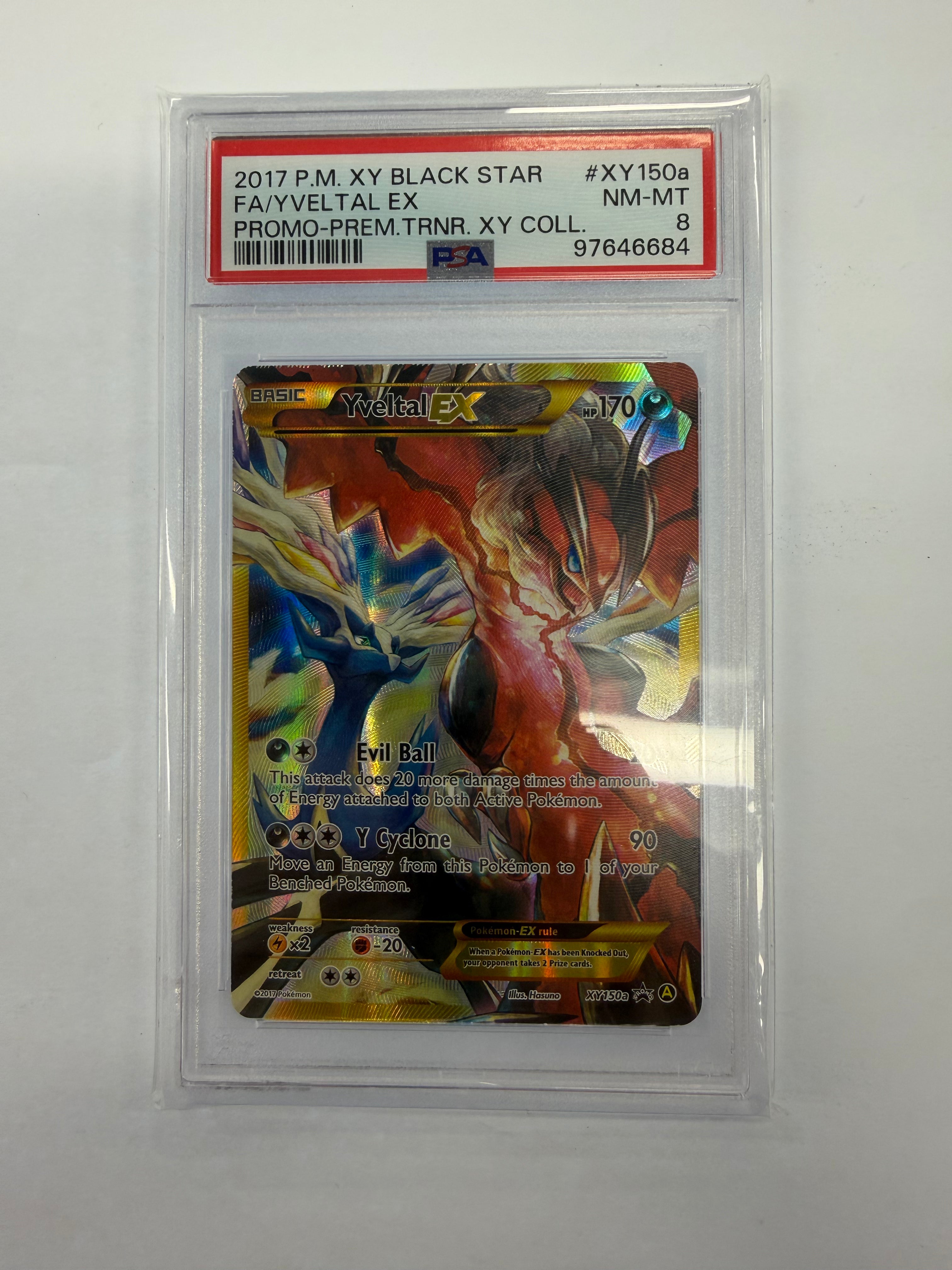 Pokémon TCG - PSA 8 NM-MT XY Promo Yveltal EX XY150a