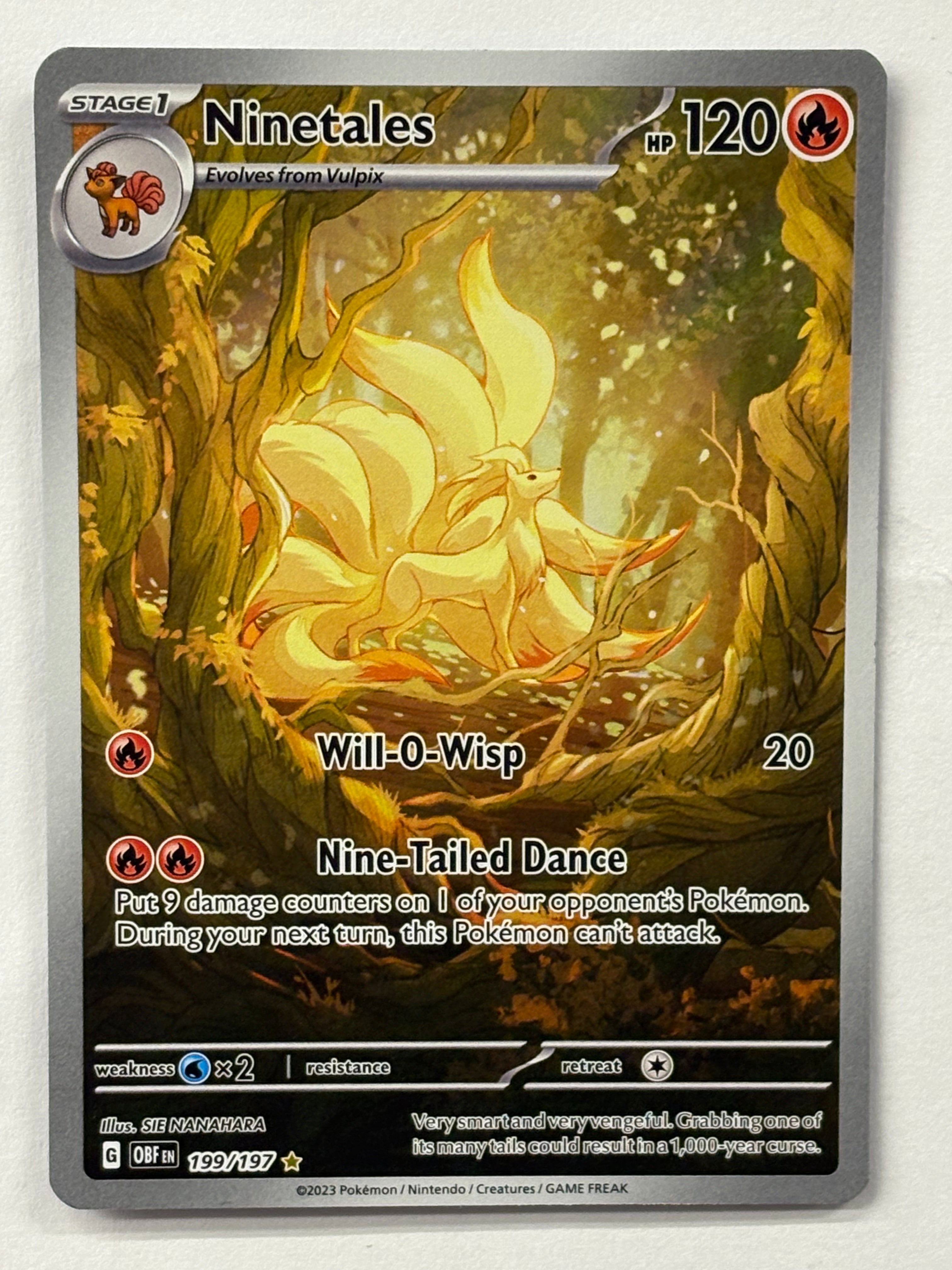 Pokémon TCG - Obsidian Flames Ninetales 199/197 NM