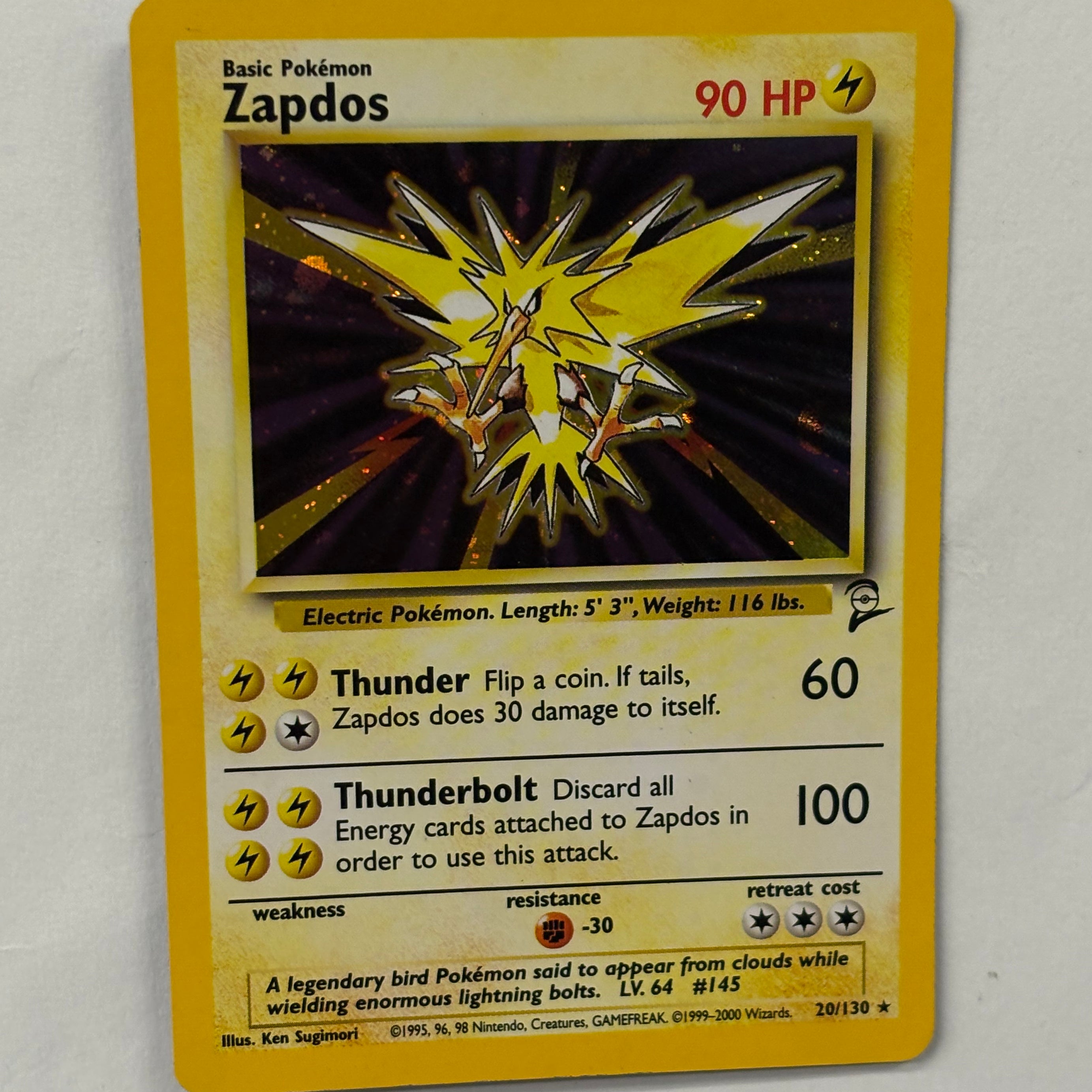 Pokémon TCG - Base Set 2 Zapdos Holo 20/130 LP