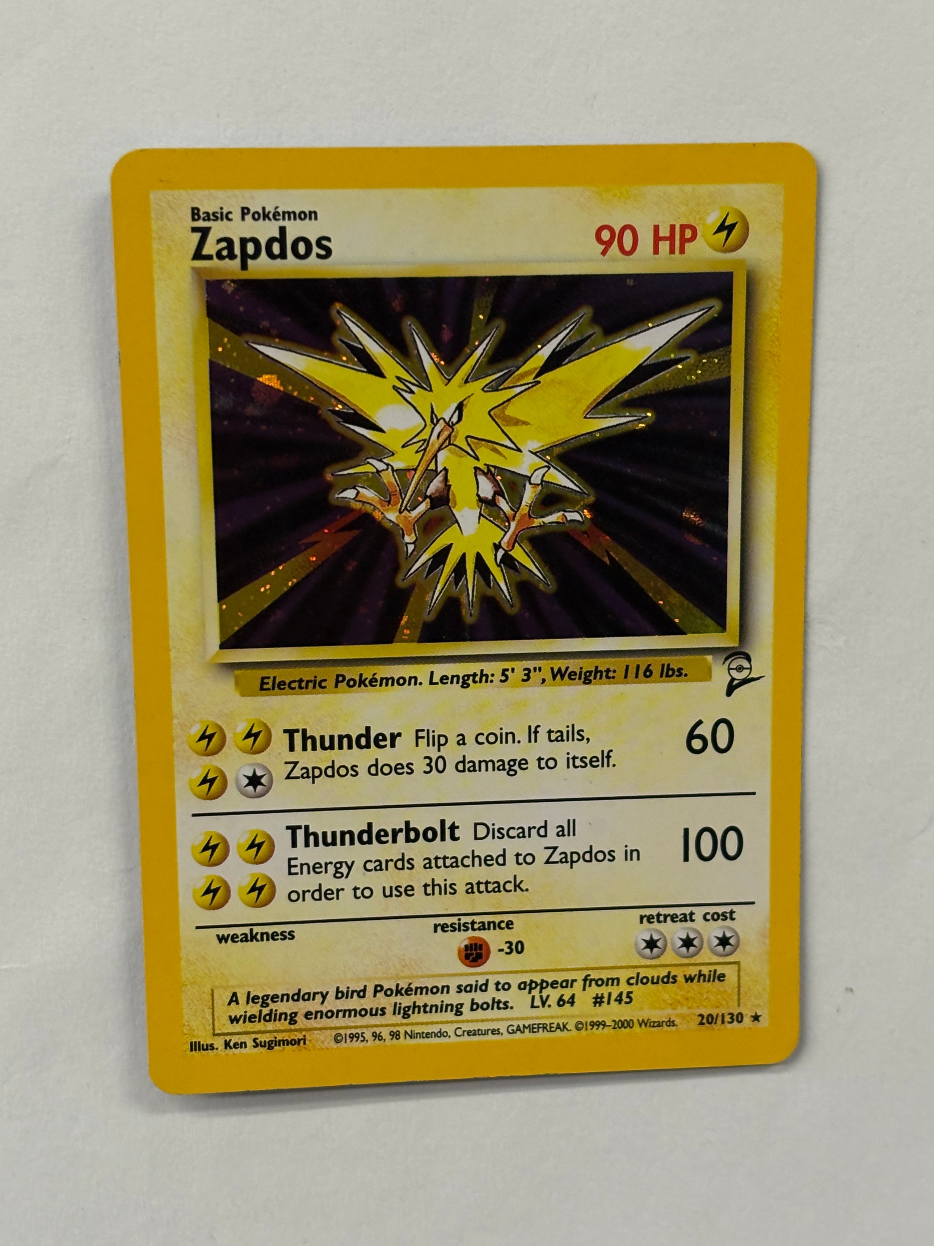 Pokémon TCG - Base Set 2 Zapdos Holo 20/130 LP