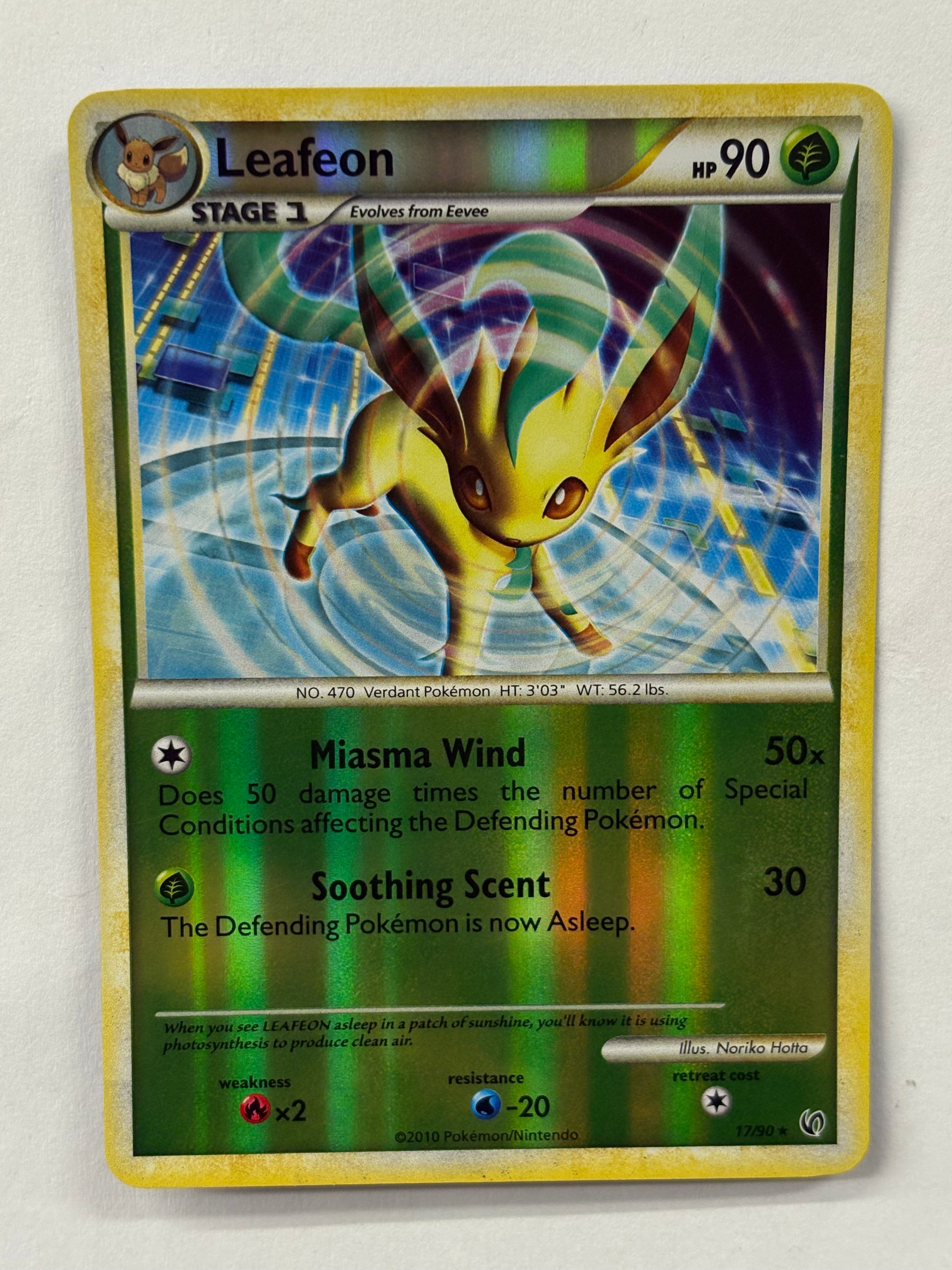 Pokémon TCG - HS Undaunted Leafeon (Reverse Holo) 17/90 NM