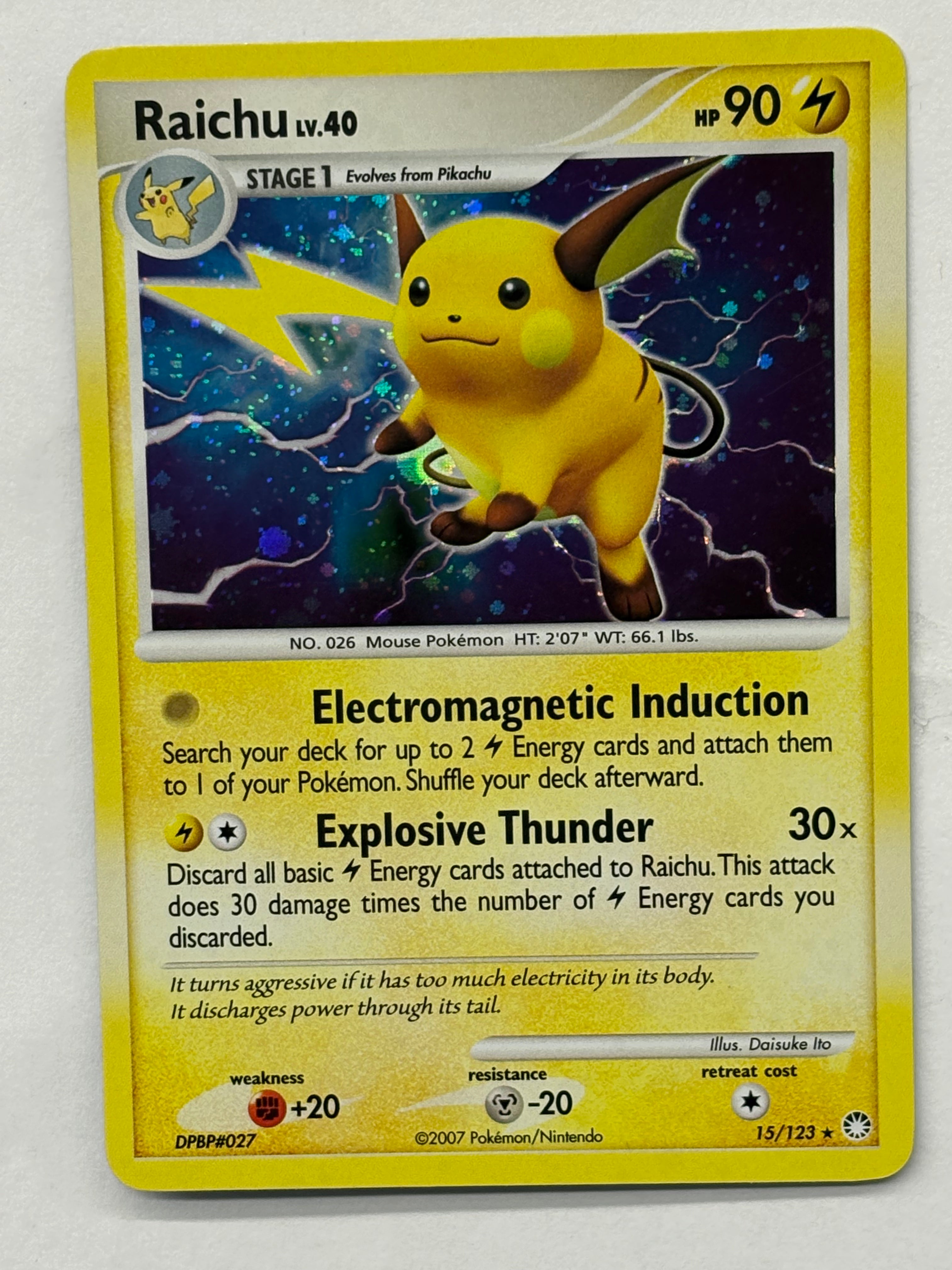 Pokémon TCG - Mysterious Treasures Raichu 15/123 (Holo) NM