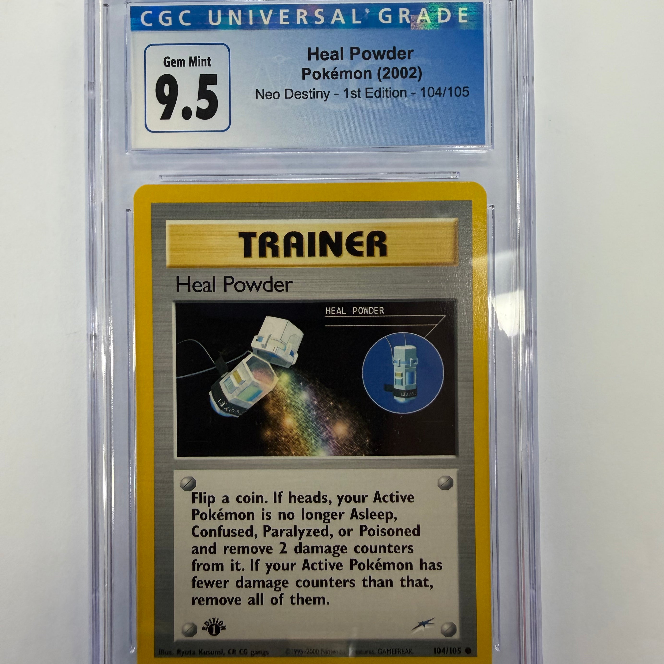 Pokémon TCG - CGC Gem Mint Neo Destiny 1st Destiny Heal Powder 104/105