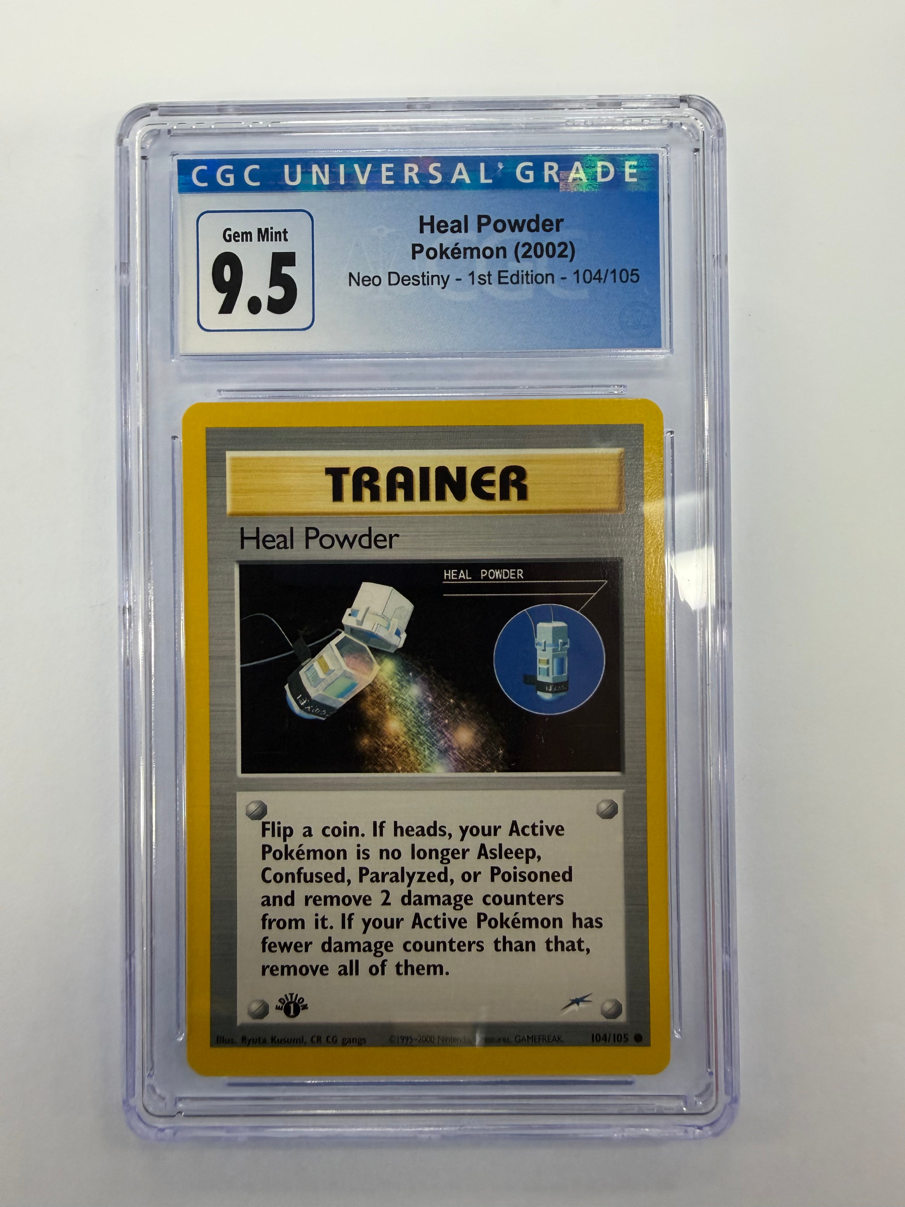 Pokémon TCG - CGC Gem Mint Neo Destiny 1st Destiny Heal Powder 104/105