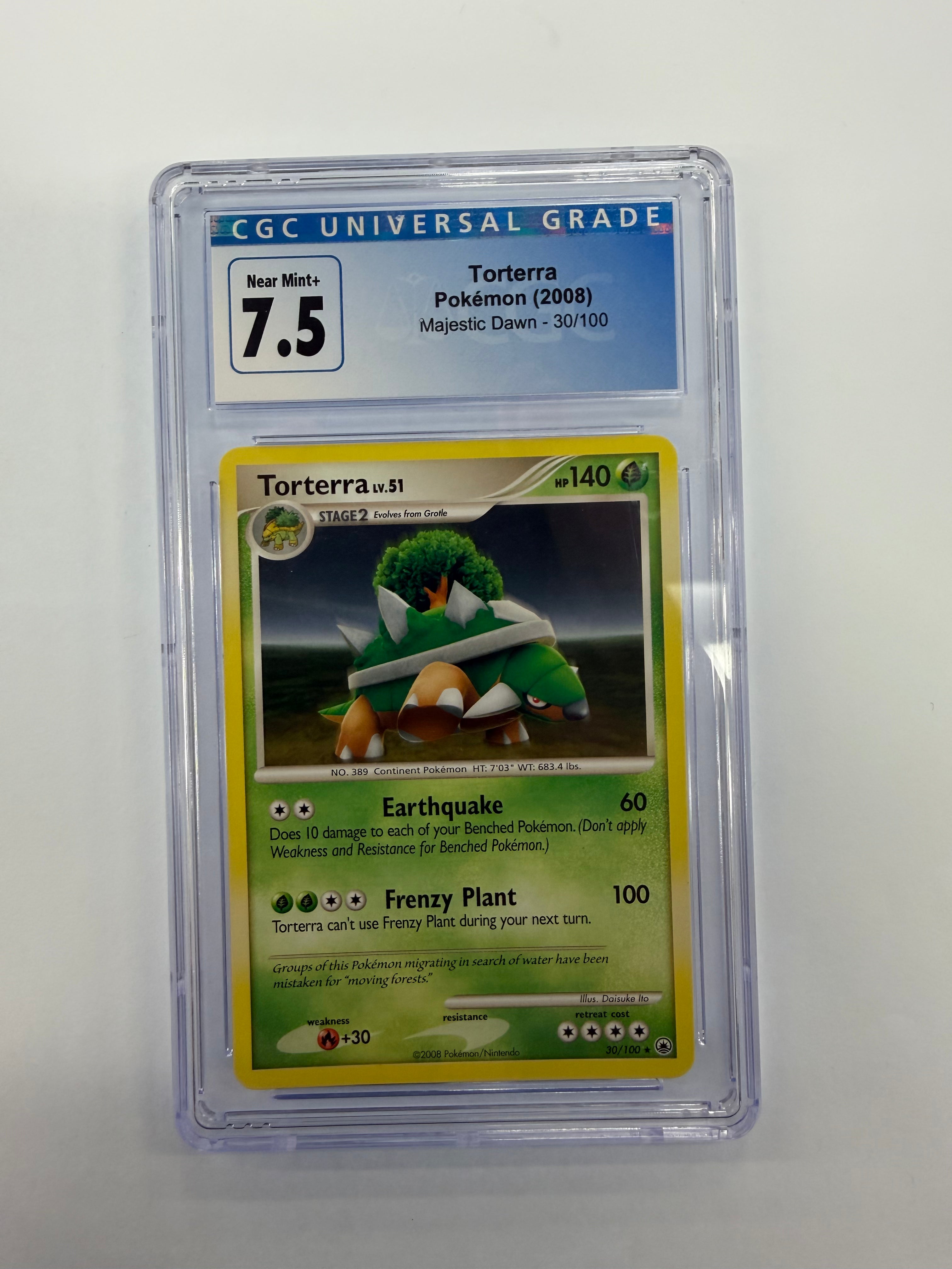 Pokémon TCG - CGC Near Mint+ 7.5 Majestic Dawn Torterra 30/100