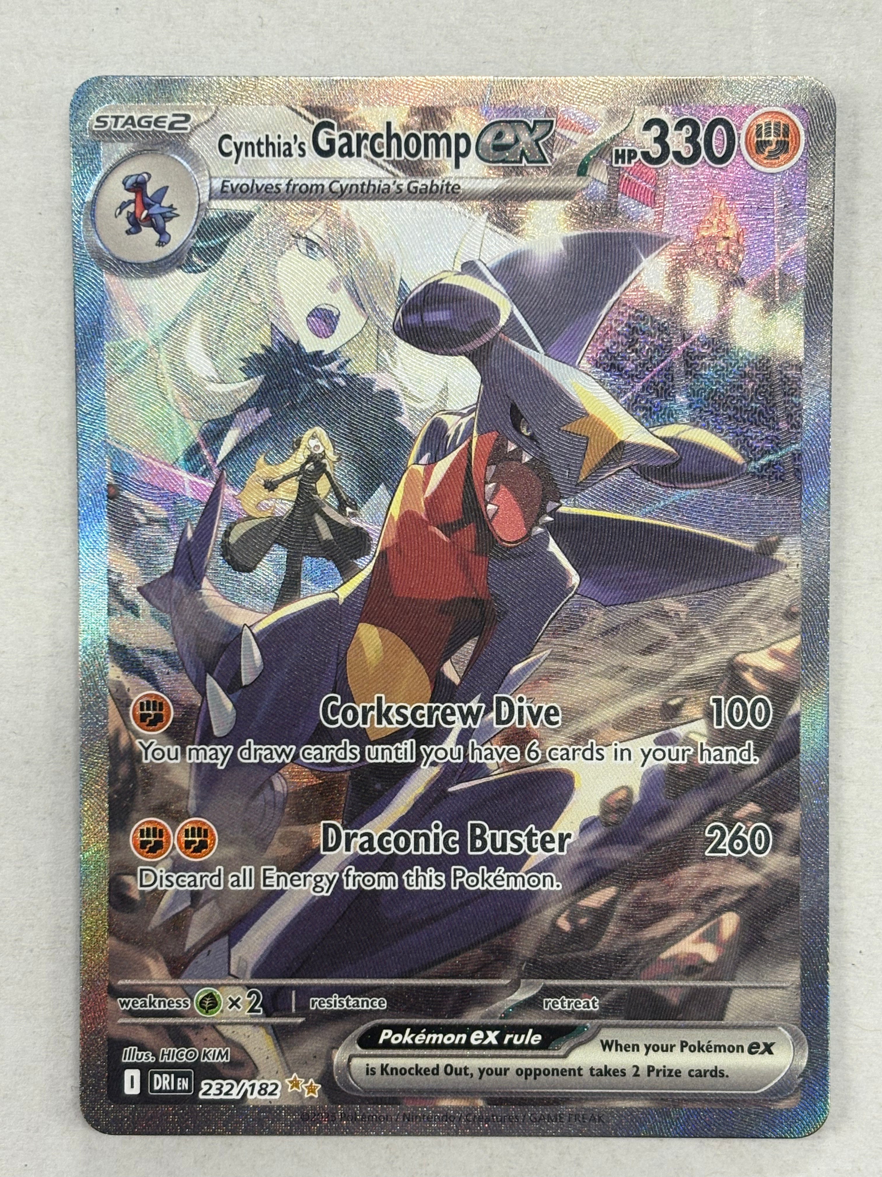 Pokémon TCG - Destined Rivals Cynthia’s Garchomp EX 232/182 NM