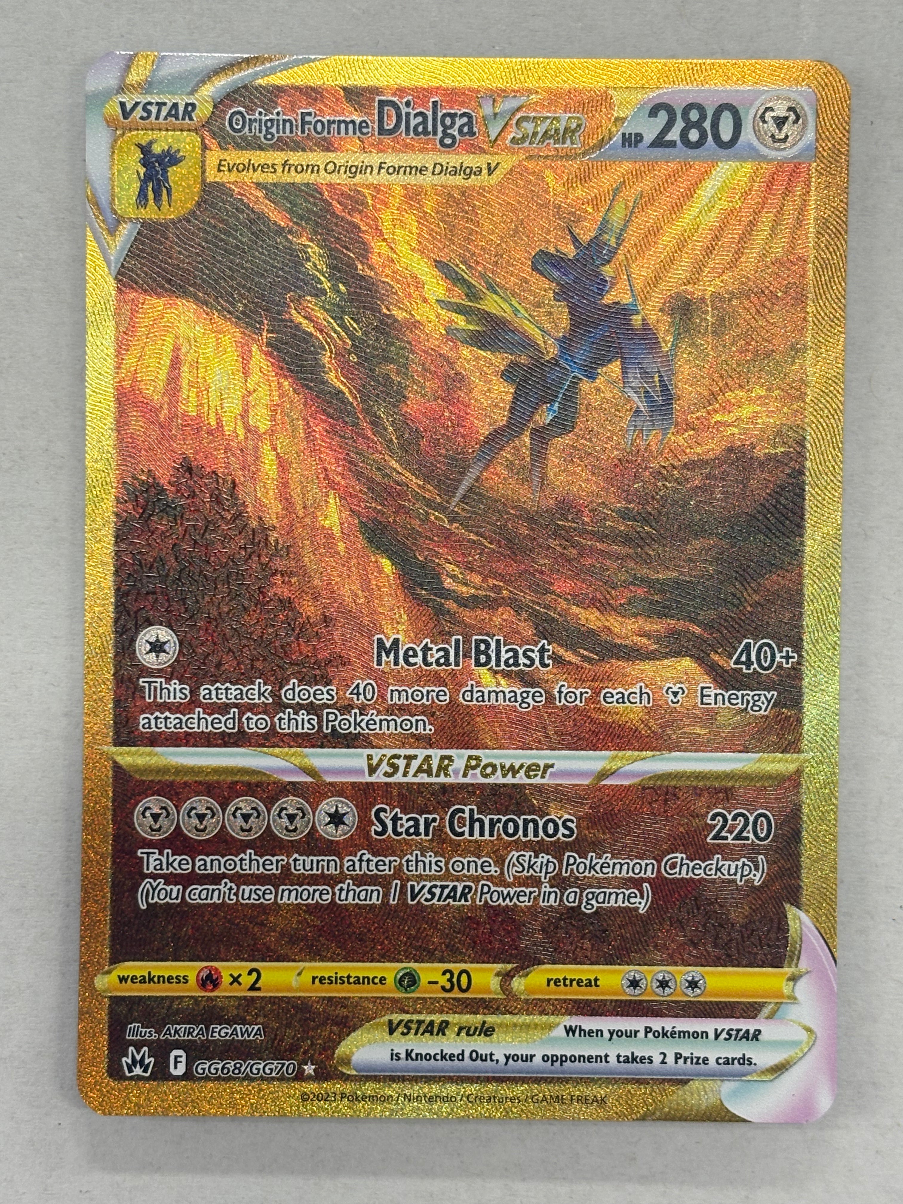 Pokémon TCG - Crown Zenith Origin Forme Dialga VStar GG68/GG70 NM