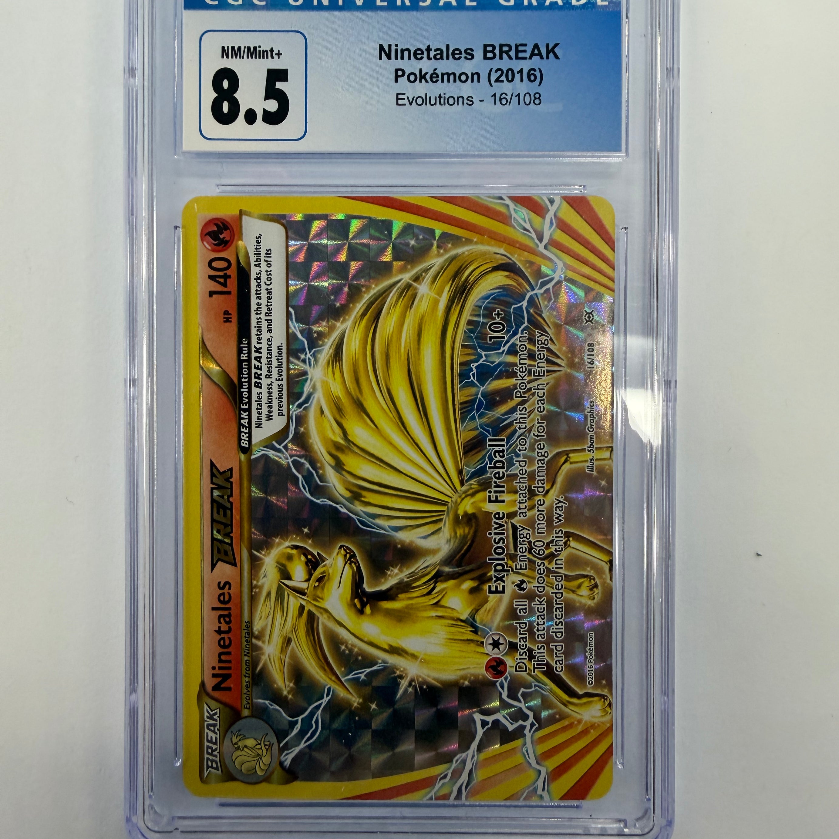 Pokémon TCG - CGC NM/Mint+ 8.5 Evolutions Ninetales Break 16/108