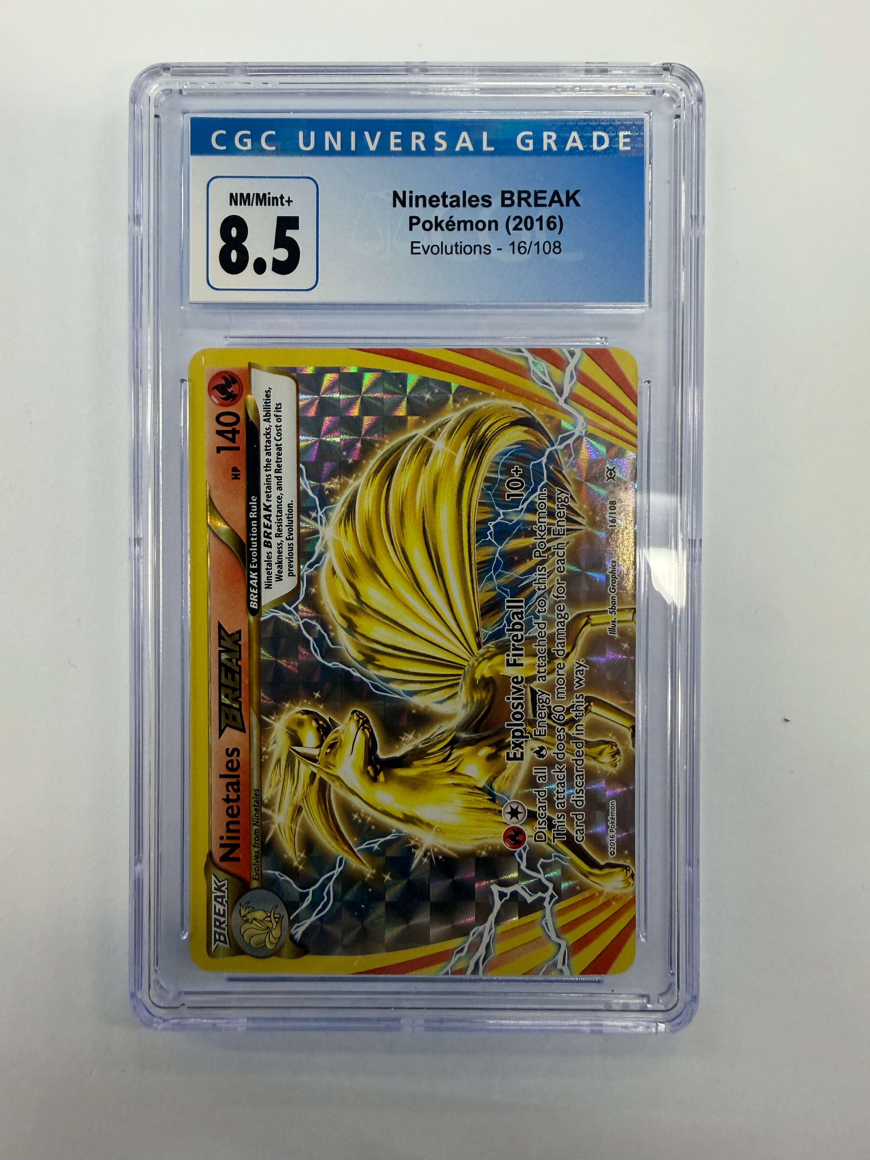 Pokémon TCG - CGC NM/Mint+ 8.5 Evolutions Ninetales Break 16/108