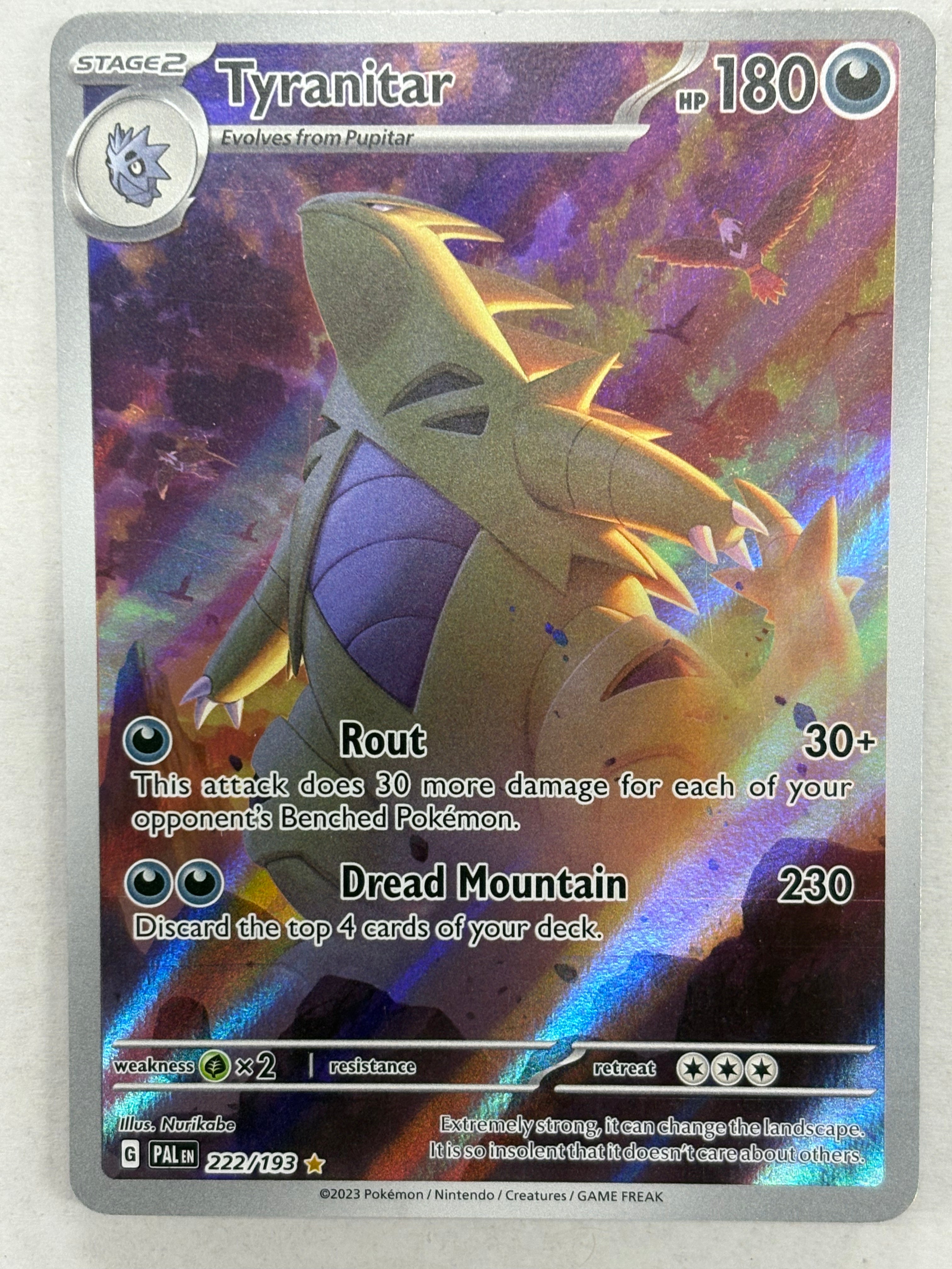 Pokémon TCG - Paldea Evolved Tyranitar 222/193 NM