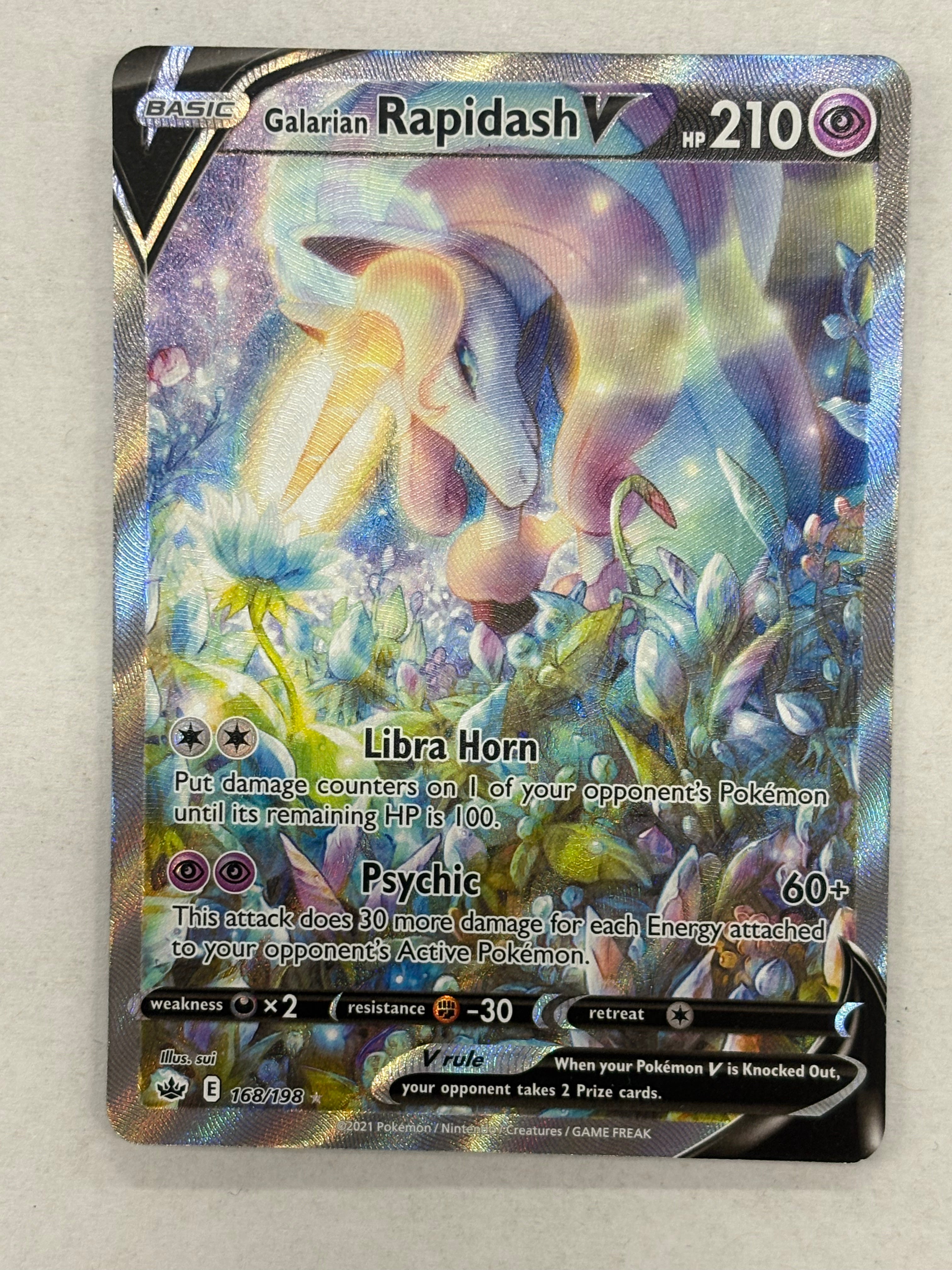 Pokémon TCG - Chilling Reign Galarian Rapidash V 168/198 LP