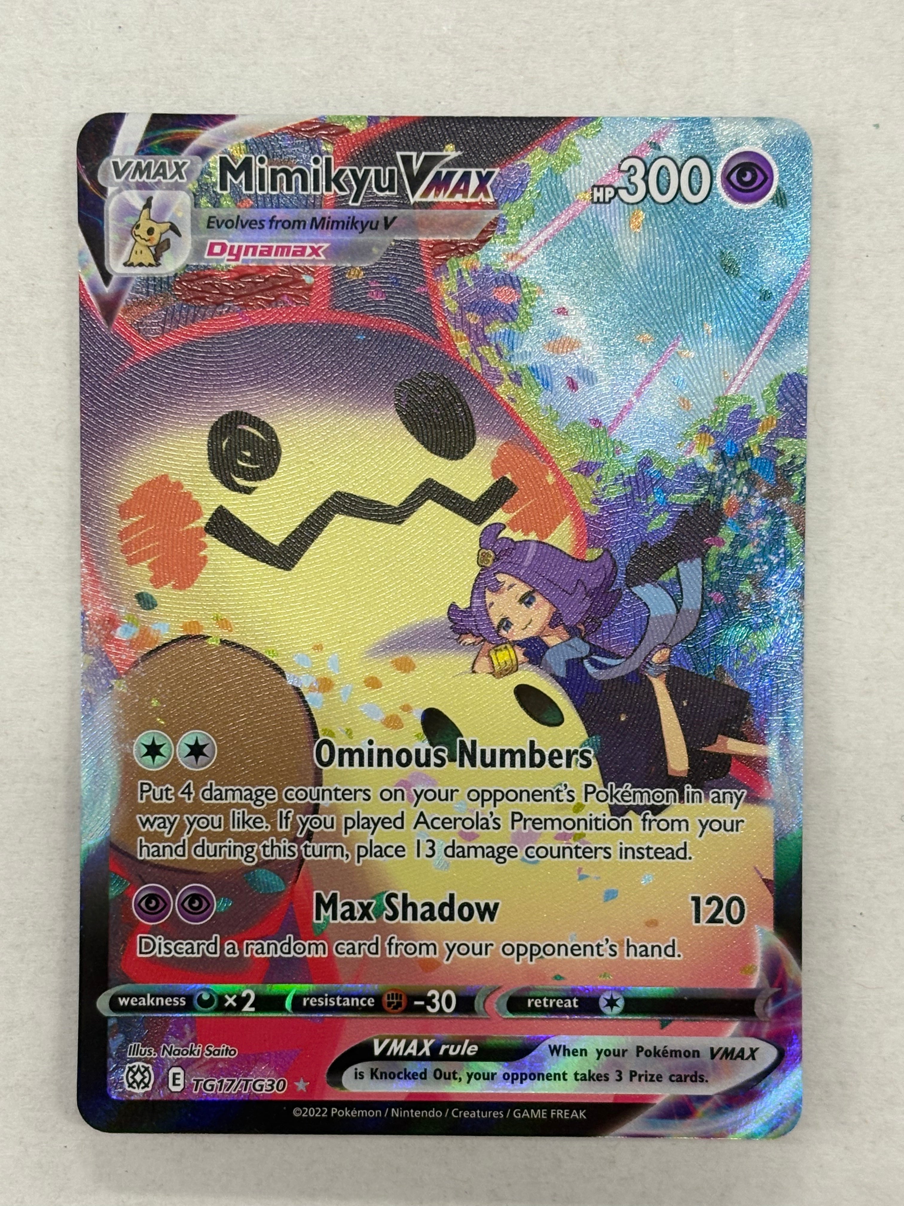 Pokémon TCG - Brilliant Stars Mimikyu VMAX TG17/TG30 NM