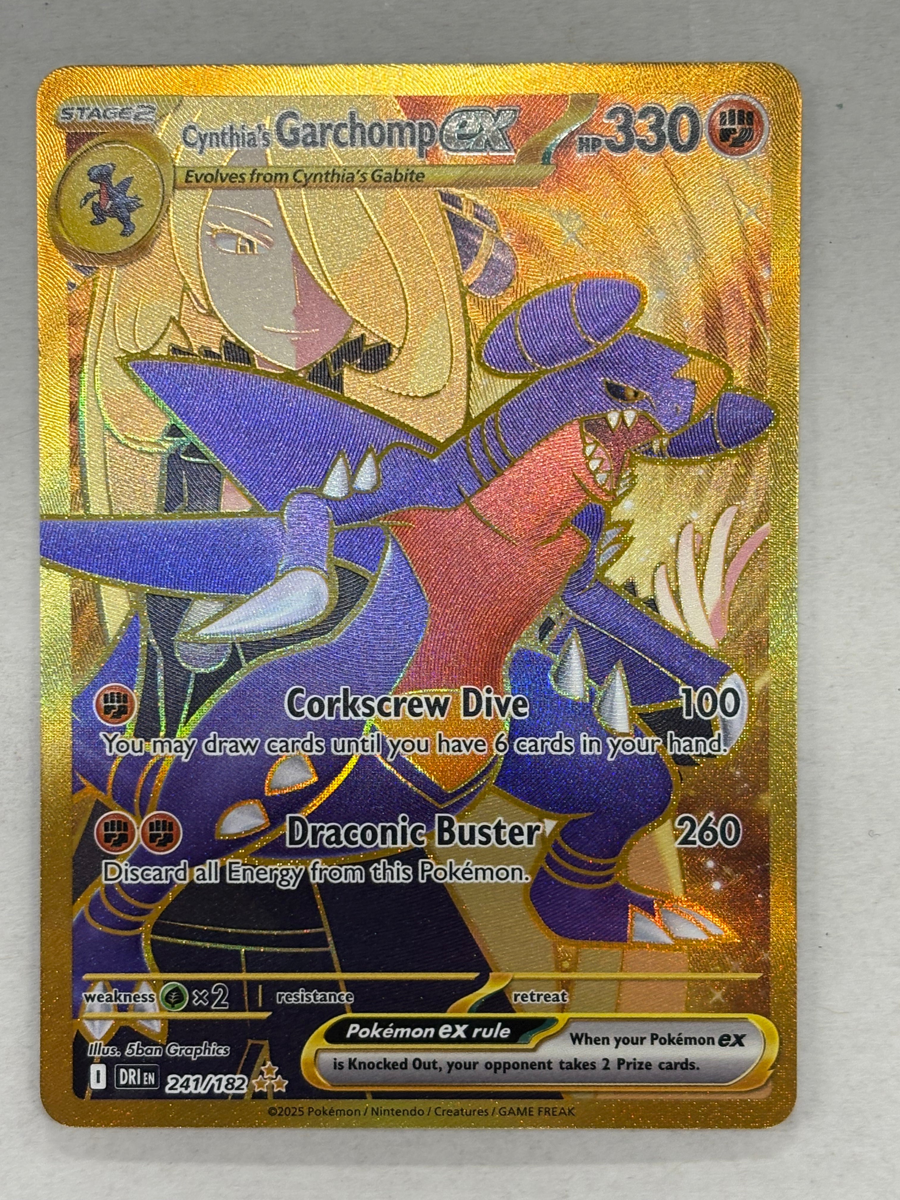 Pokémon TCG - Destined Rivals Cynthia’s Garchomp EX 241/182 NM