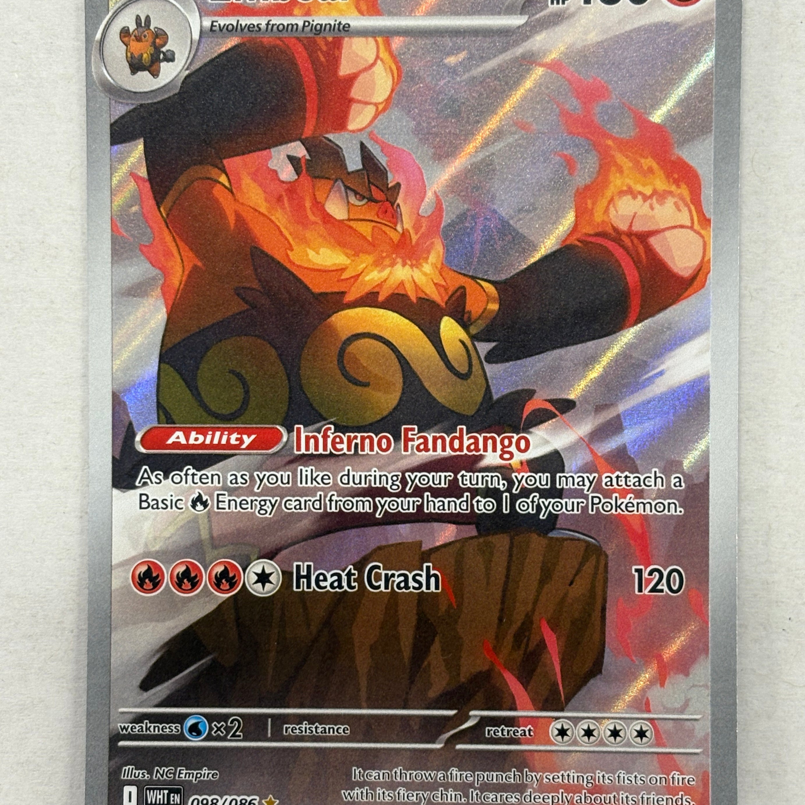 Pokémon TCG - White Flare Emboar 098/086 NM