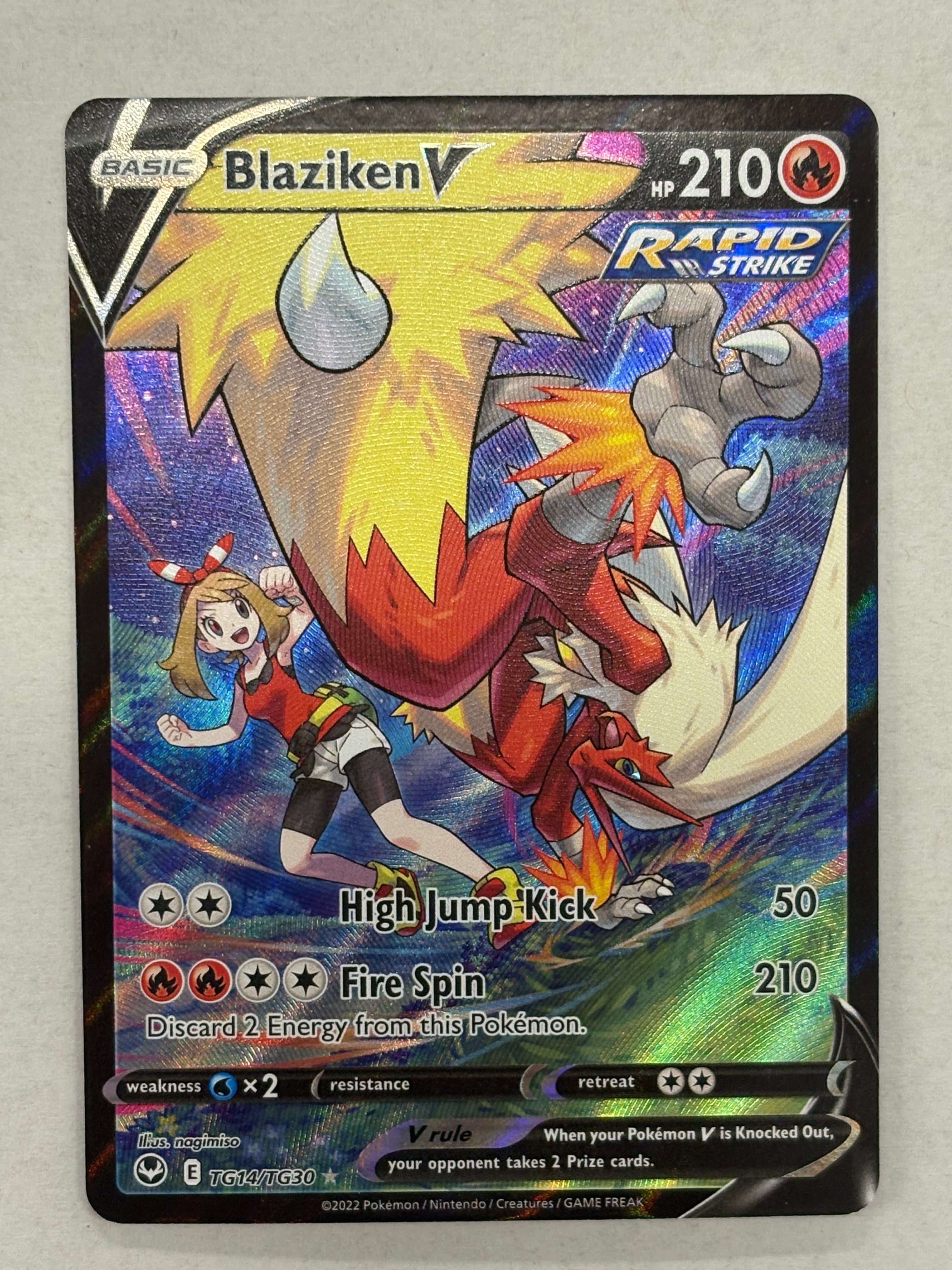 Pokémon TCG - Silver Tempest Blaziken V TG14/TG30 NM
