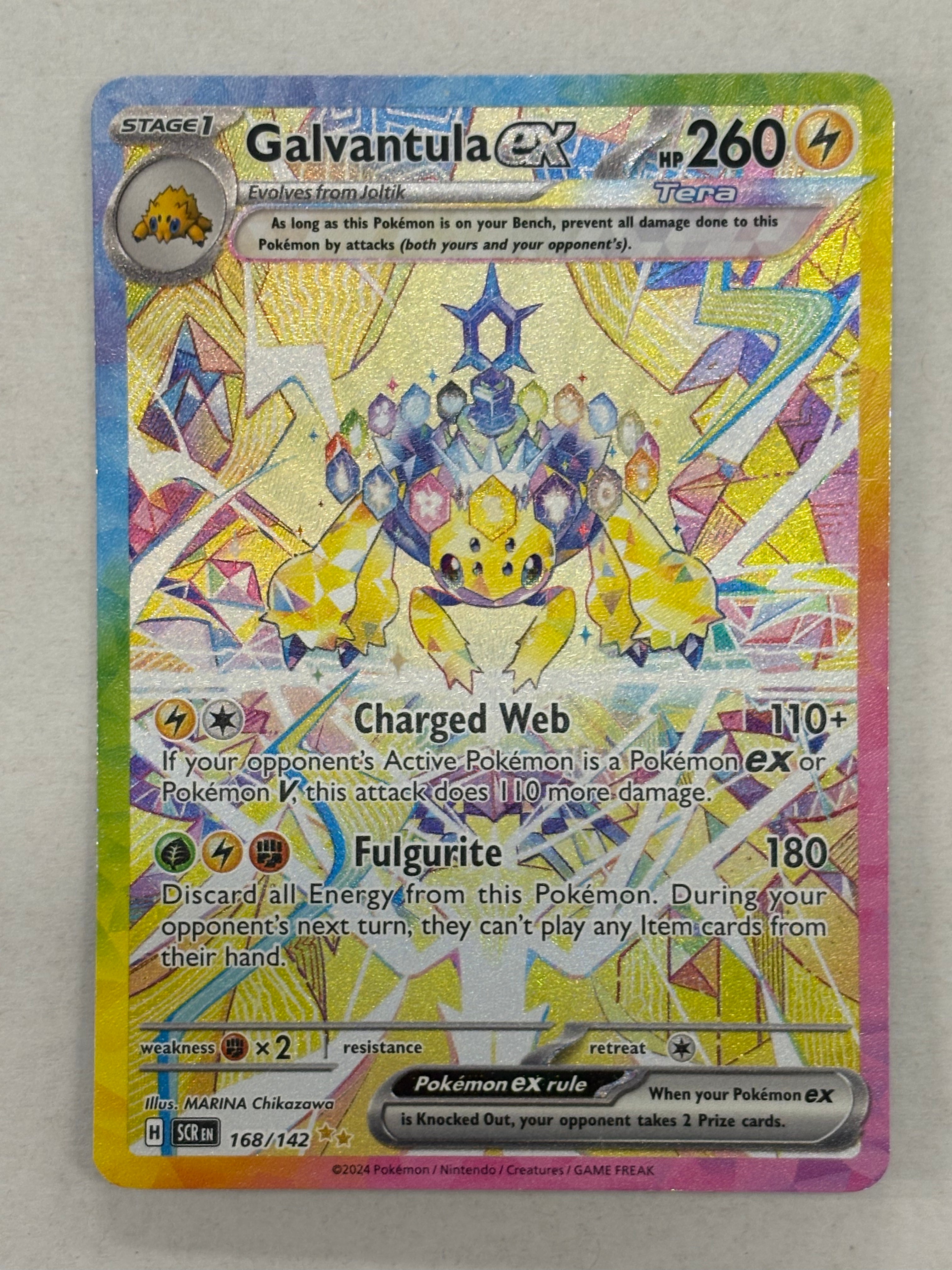 Pokémon TCG - Stellar Crown Galvantula EX 168/142 NM