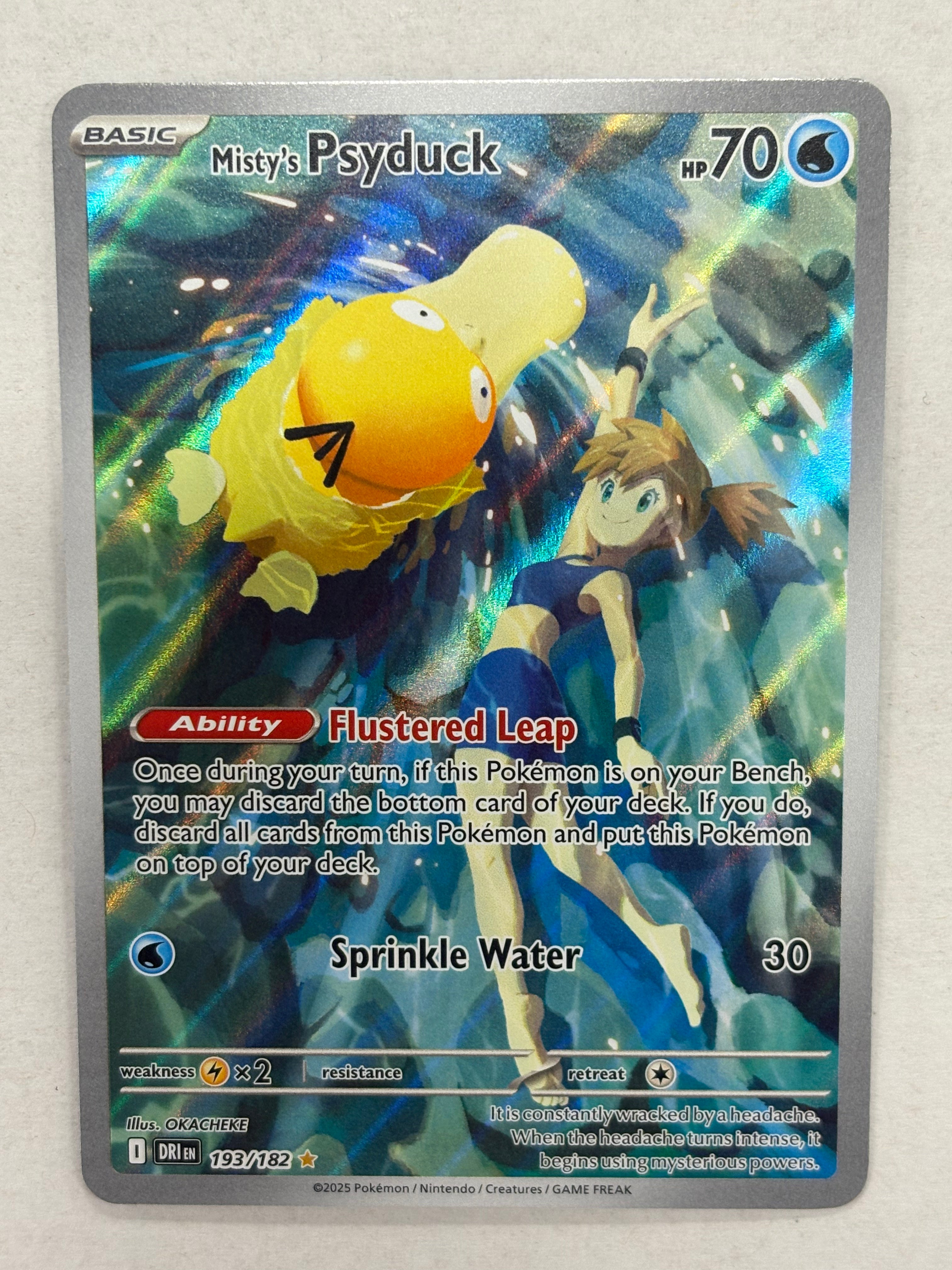 Pokémon TCG - Destined Rivals Misty's Psyduck 193/182 NM