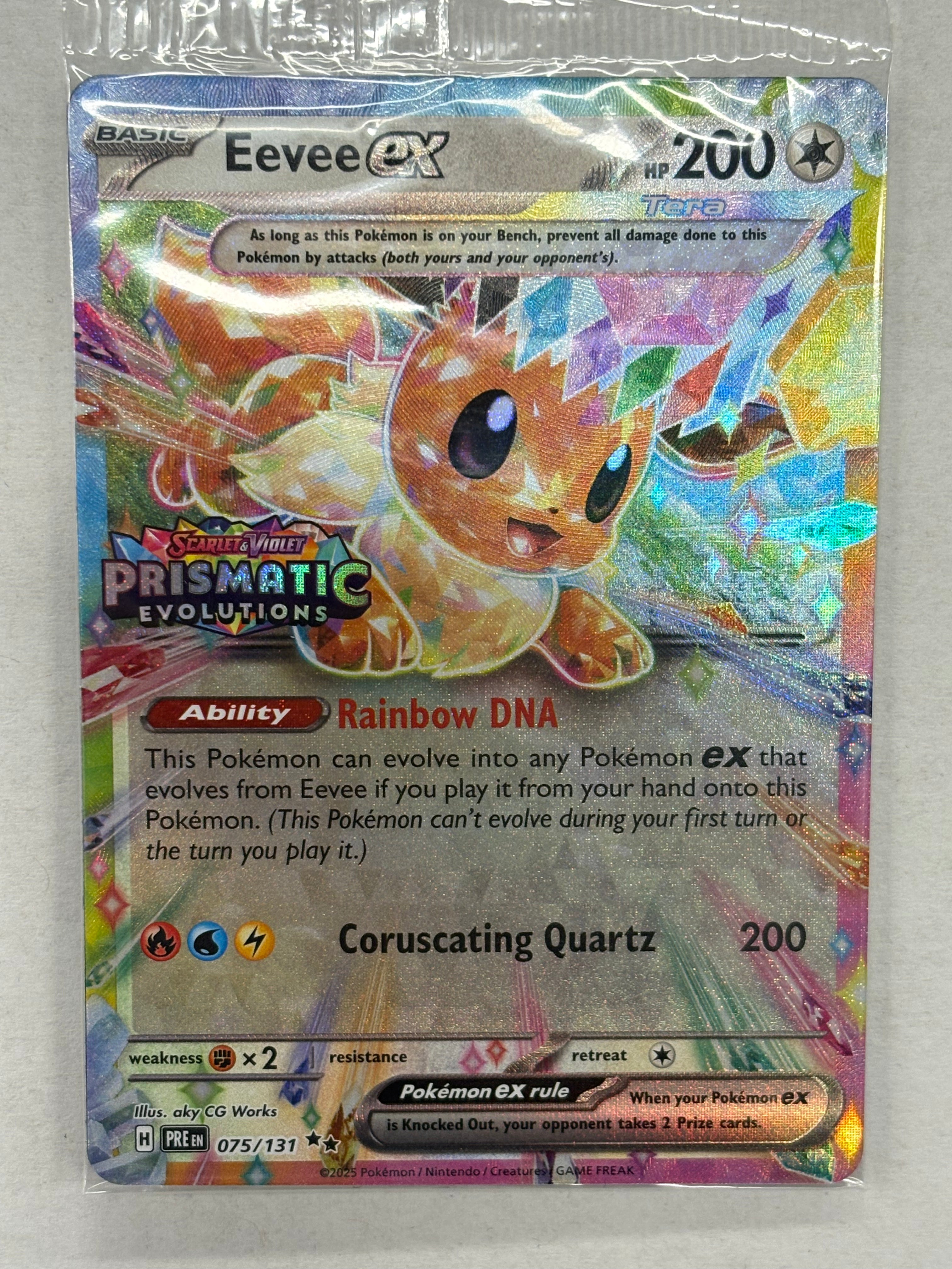 Pokémon TCG - Prismatic Evolutions Eevee ex (Prismatic Evolutions Stamp) 075/131 NM