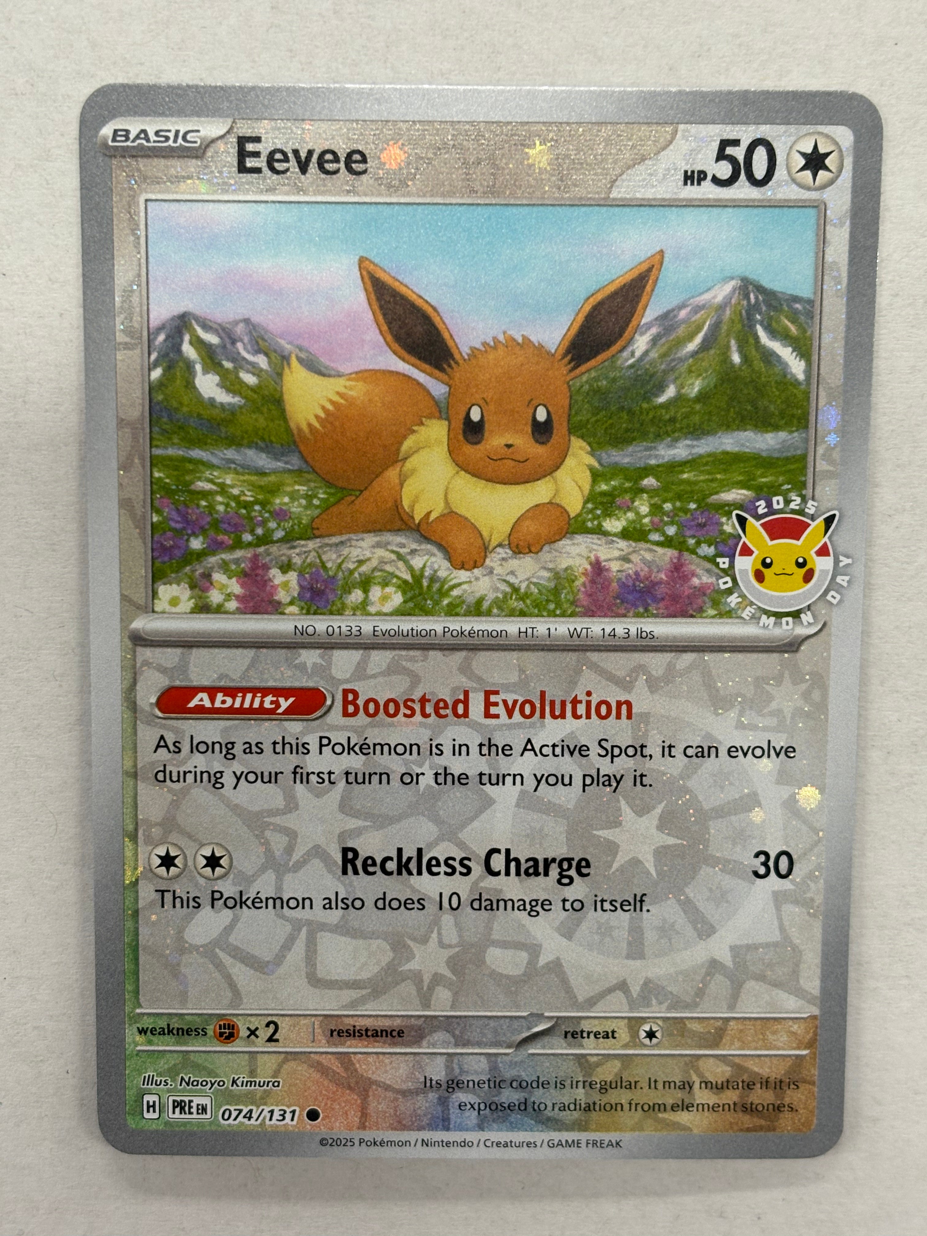 Pokémon TCG - Promo Cards Eevee 2025 Pokemon Day Stamp 074/131 NM
