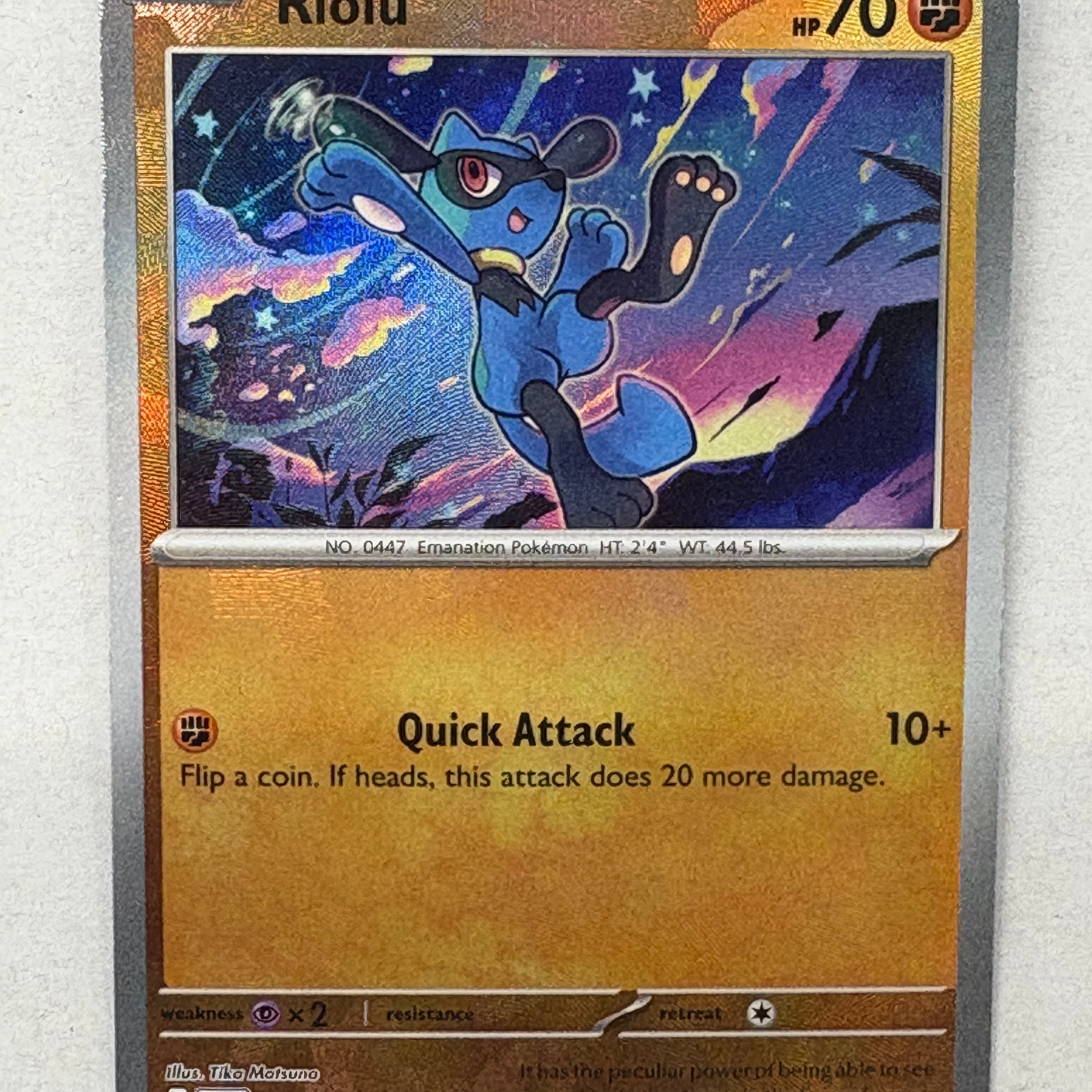 Pokémon TCG - Prismatic Evolutions Riolu (Masterball Pattern) 050/131 NM