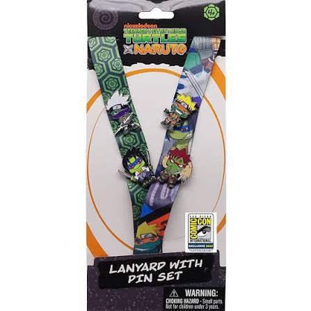 Monogram Nickelodeon Teenage Mutant Ninja Turtles x Naruto SDCC 2025 Exclusive Lanyard with Pin Set