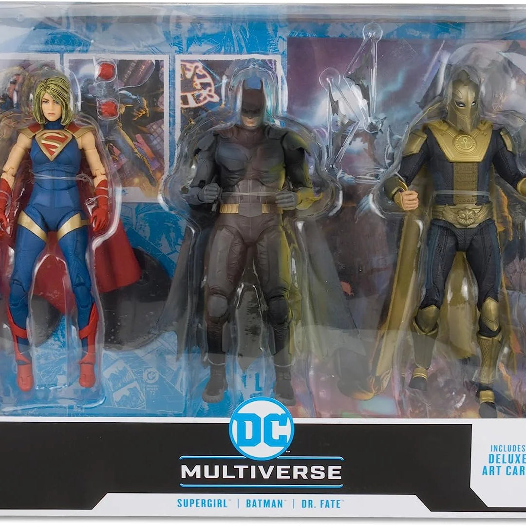 McFarlane Toys DC Multiverse Gold Label Collection Injustice 2 Supergirl|Batman|Dr. Fate Action Figure 3-Pack