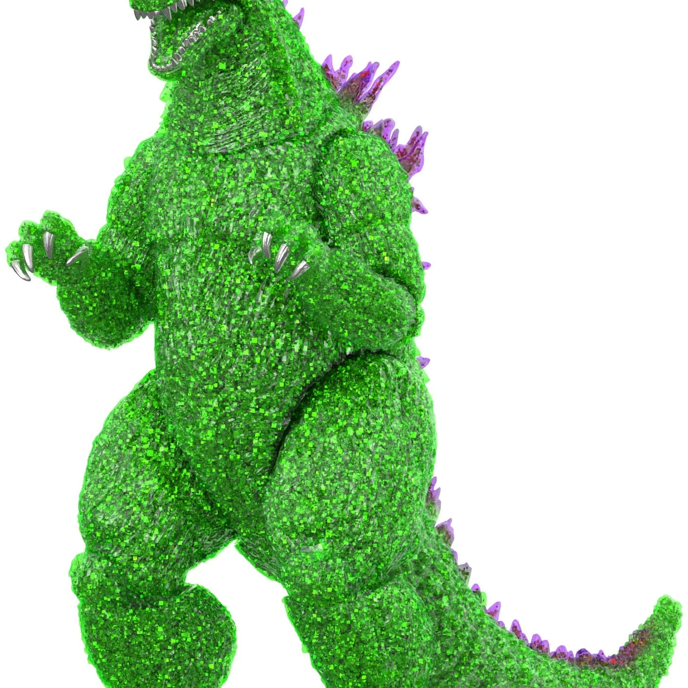 Super7 Toho Super Kaiju Godzilla 2001   Green Glitter Action Figure