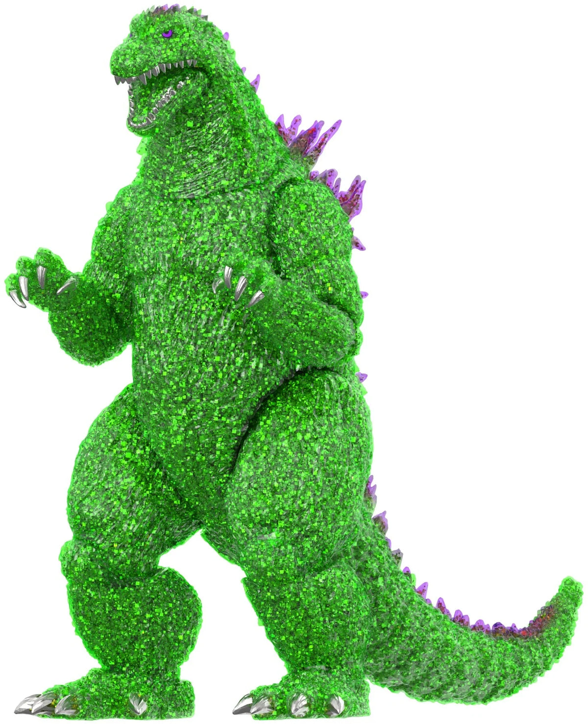 Super7 Toho Super Kaiju Godzilla 2001   Green Glitter Action Figure