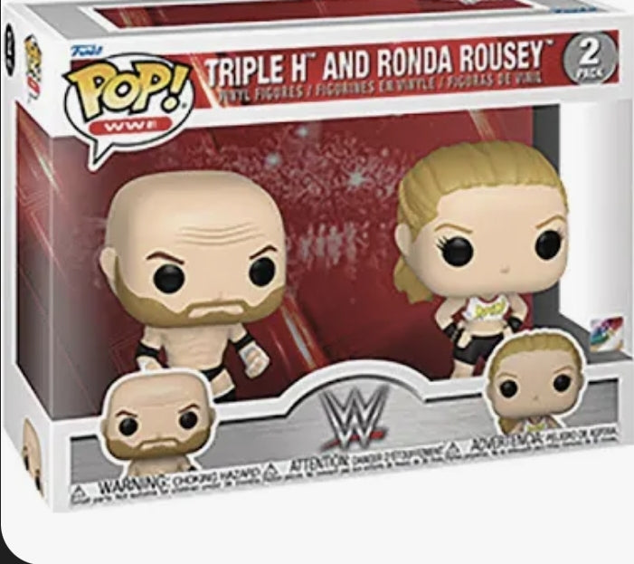 Funko Pop! WWE Triple H and Ronda Rousey 2 Pack