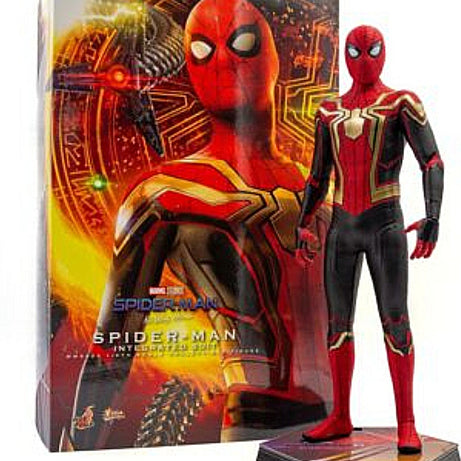 INCOMPLETE Hot Toys Spider-Man: No Way Home Spider-Man (Integrated Suit) 1:6 Scale Figure (Missing extra cloth mask)