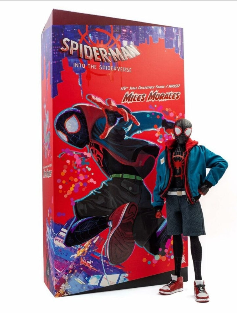 COMPLETE Hot Toys Spider-Man: Into The Spiderverse Miles Morales 1:6 Scale Action Figure