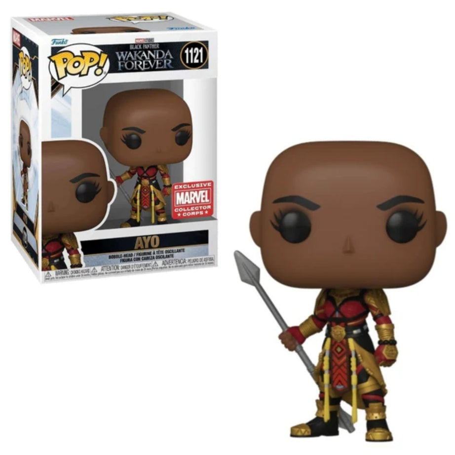 Funko Pop! Marvel Studios Black Panther Wakanda Forever Ayo #1121 Marvel Collector Corps Exclusive