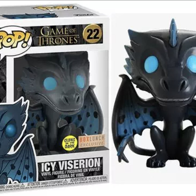 Funko Pop! Television HBO Game of Thrones Icy Viserion #22 Glow In The Dark Box Lunch Exclusive