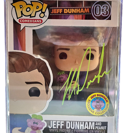 (SIGNED) Funko Pop! Comedians Jeff Dunham And Peanut #03 Jeff Dunham Exclusive (Green Ink)