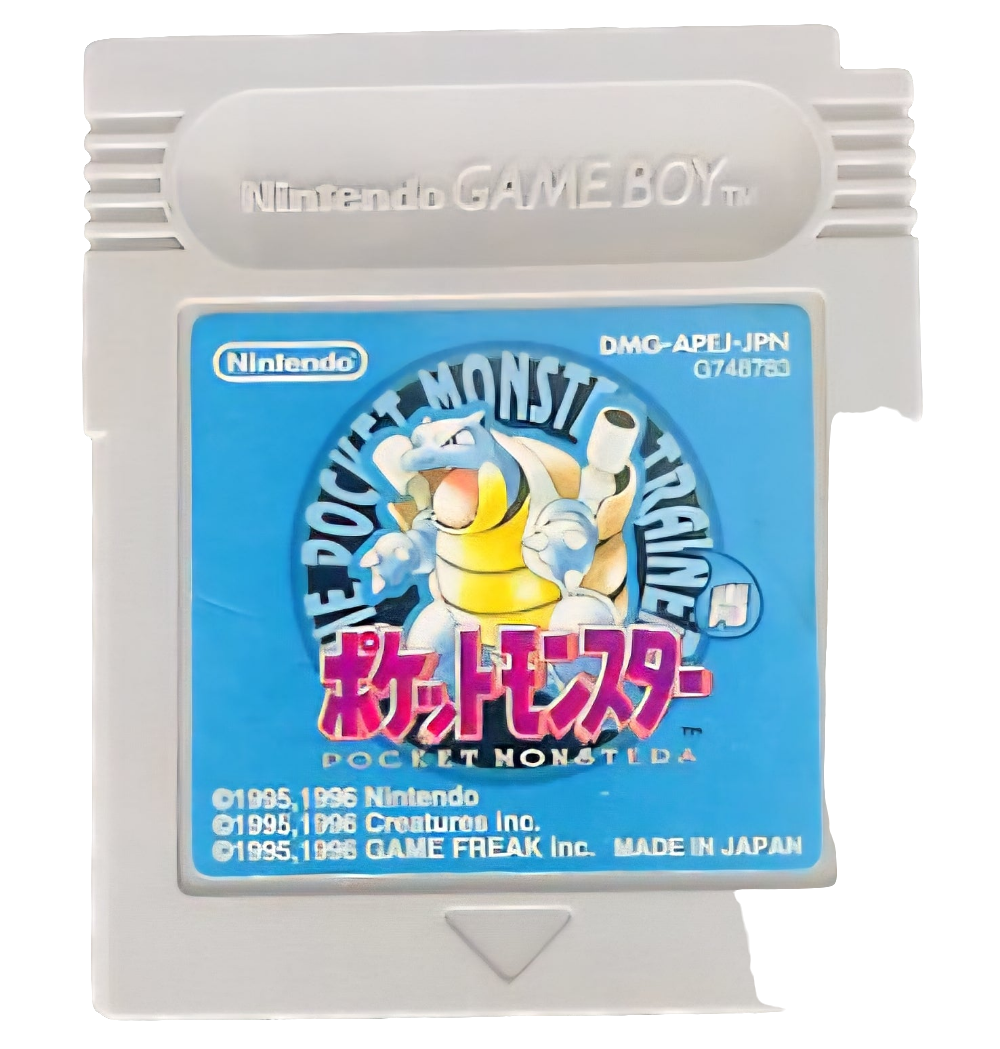 Japanese Nintendo Game Boy Pokémon Blue Video Game (Loose)