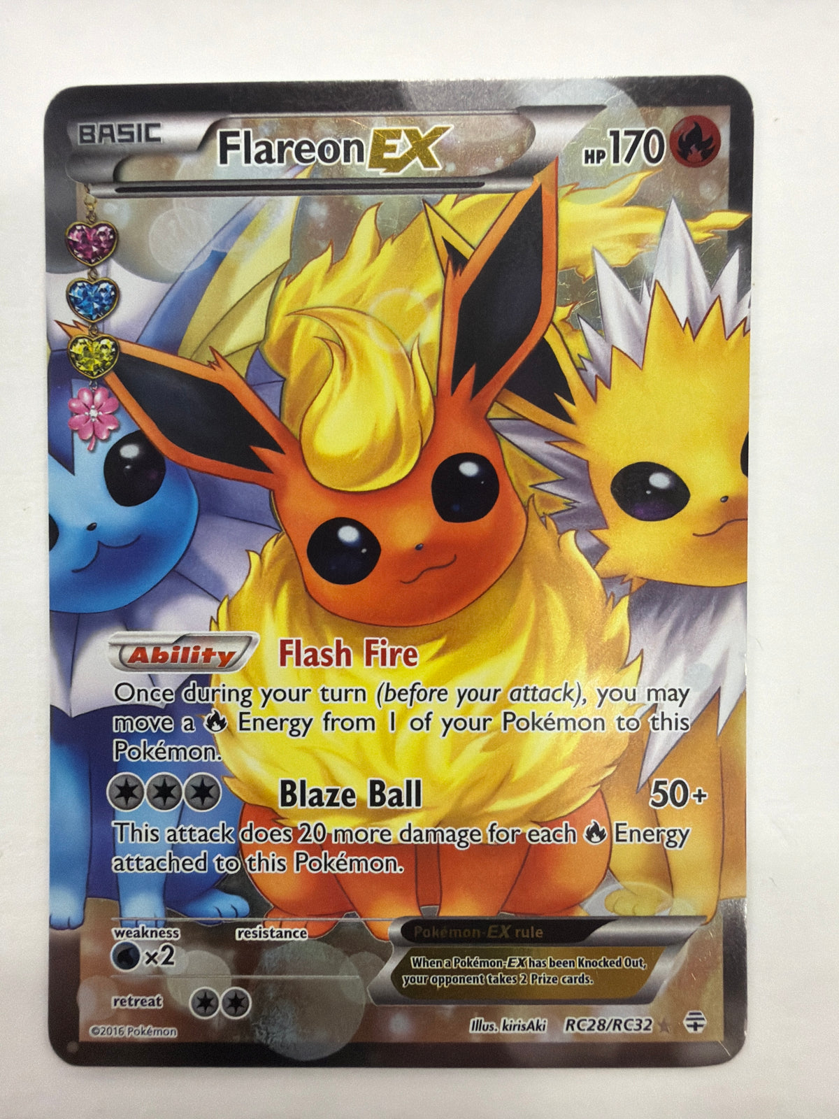 Pokémon TCG - Generations: Radiant Collection Flareon EX RC28/RC32 HP
